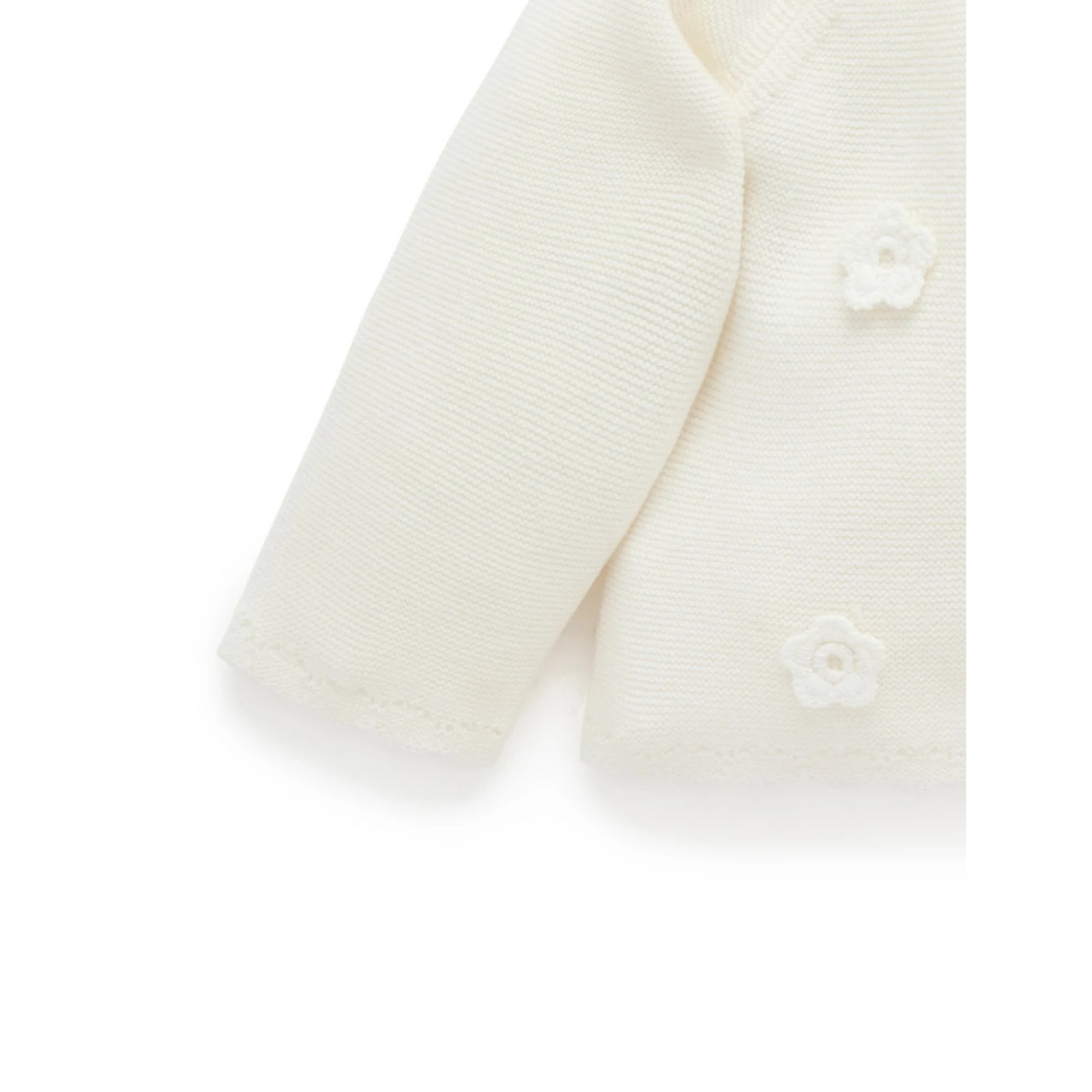 Purebaby Crochet Cardigan - Cloud