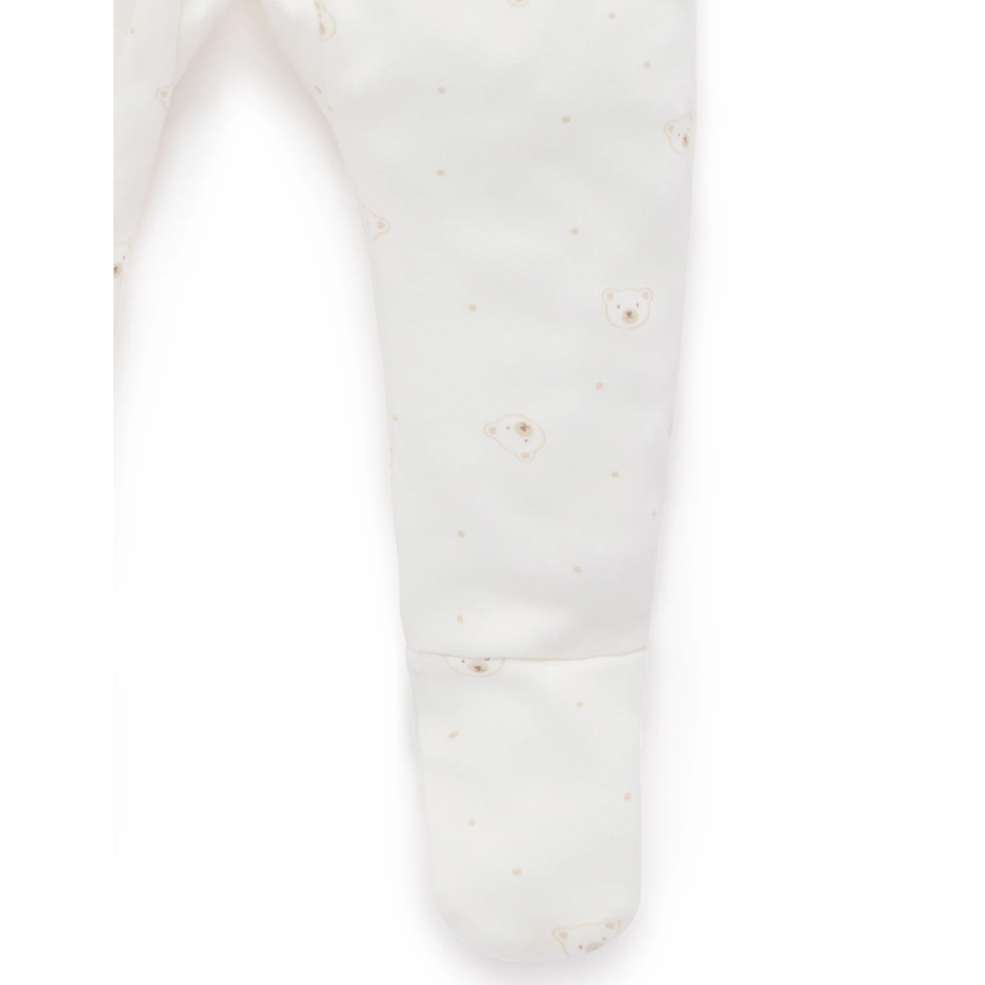 Purebaby Zip Growsuit &amp; Hat Set - Vanilla Bear