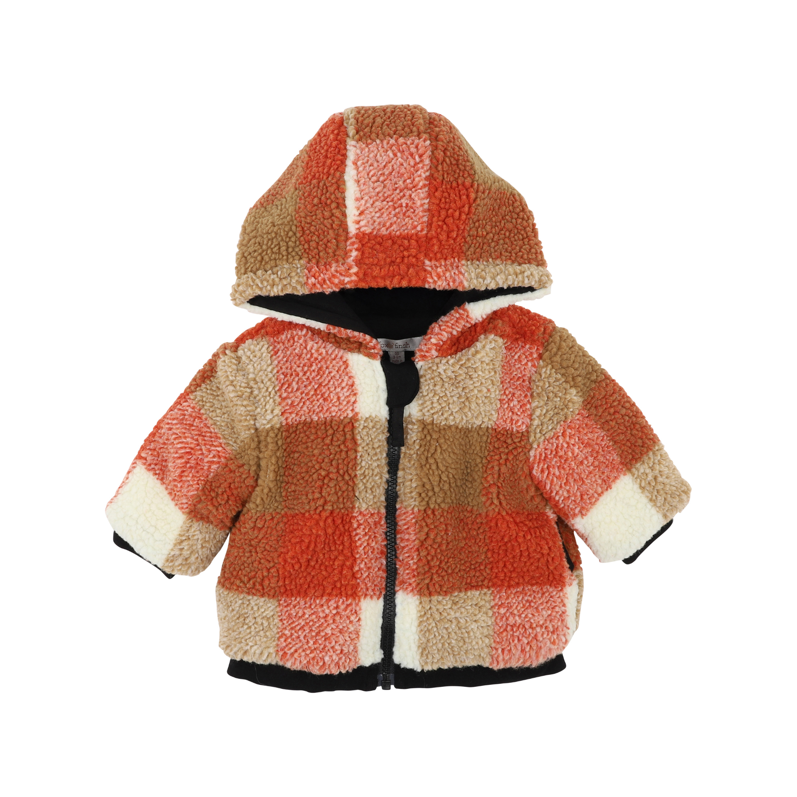 Fox & Finch Mr fox sherpa check jacket - Rust check