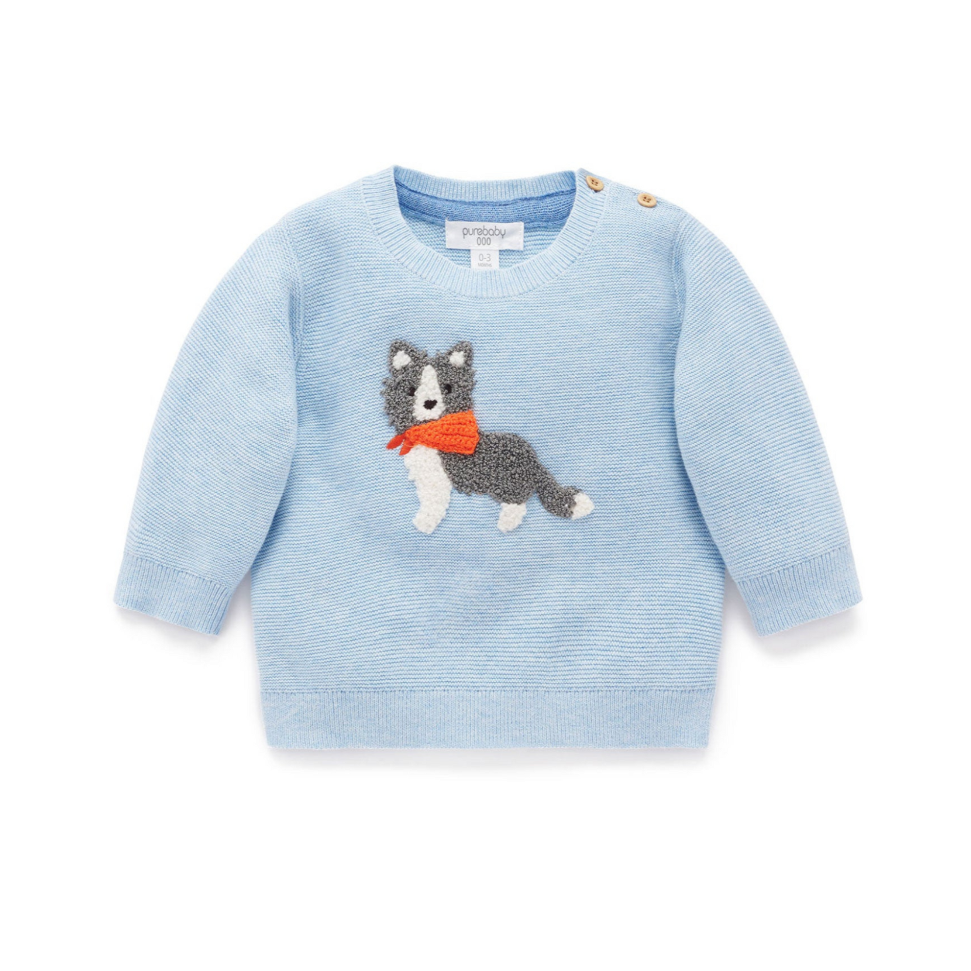 Purebaby On The Farm Jumper - Country Air Melange