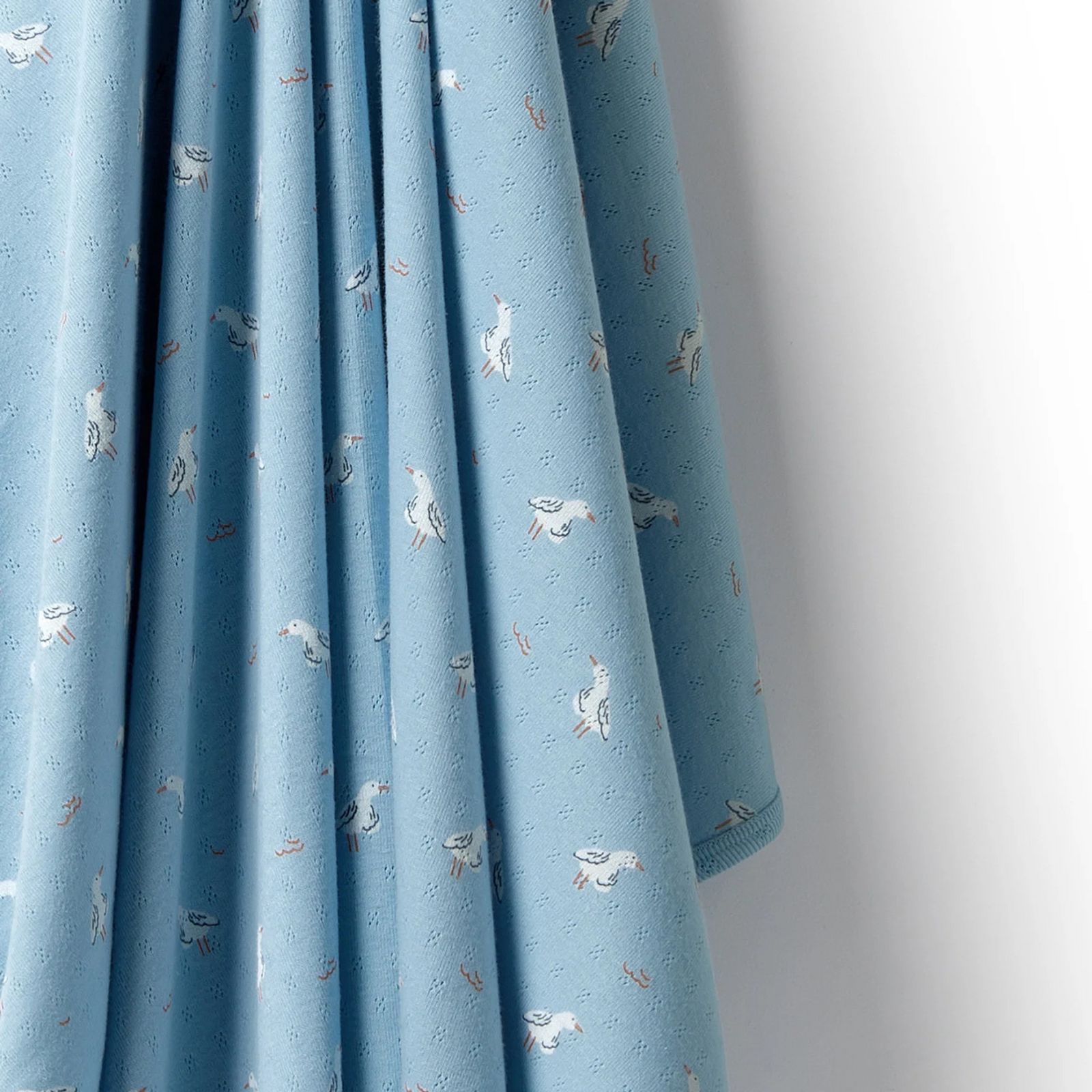 Wilson & Frenchy Sunny Seagulls Organic Pointelle Bunny Rug - Sunny Seagulls