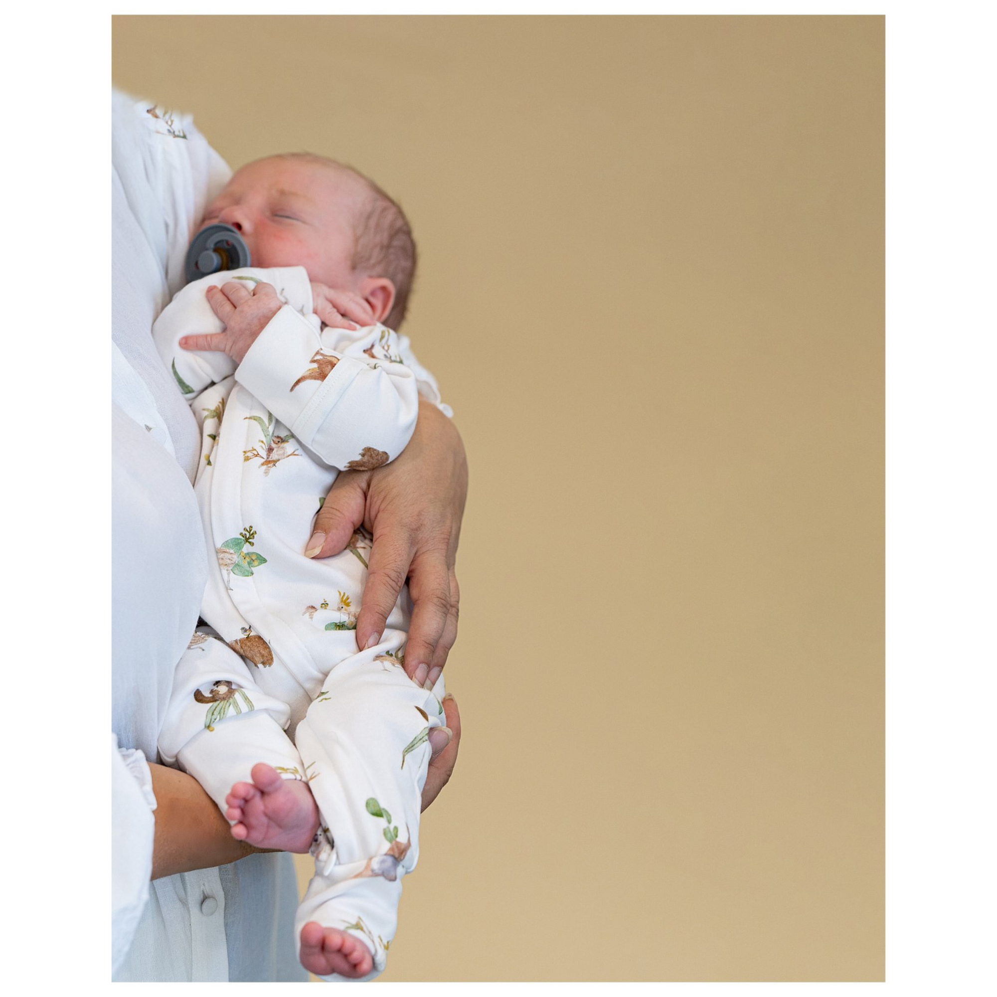 Bebe Australiana Organic Ls Zipsuit - Australiana Print