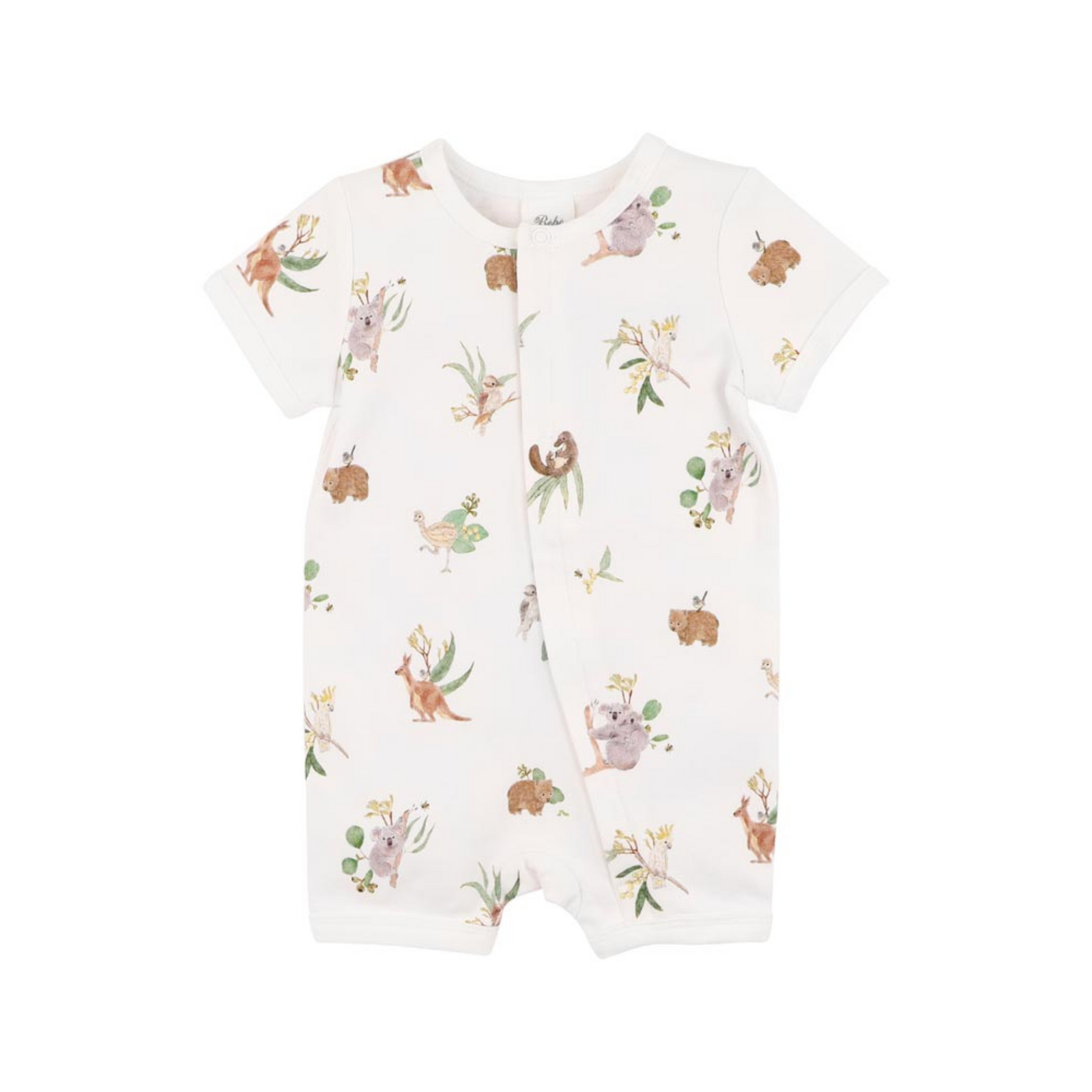 Bebe Australiana Organic Ss Zipsuit - Australiana Print