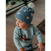 Purebaby On The Farm Beanie - Sheep Jacquard