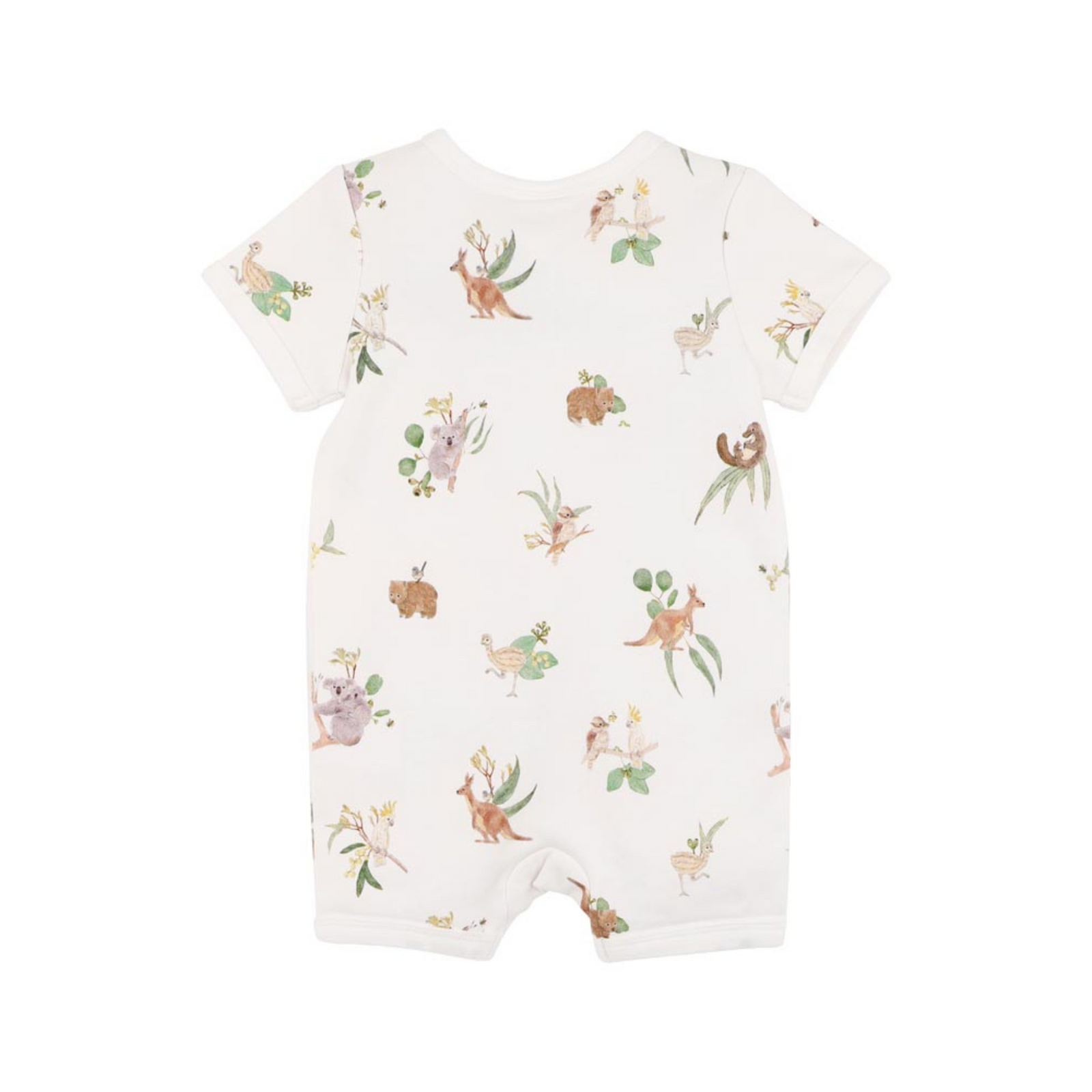 Bebe Australiana Organic Ss Zipsuit - Australiana Print