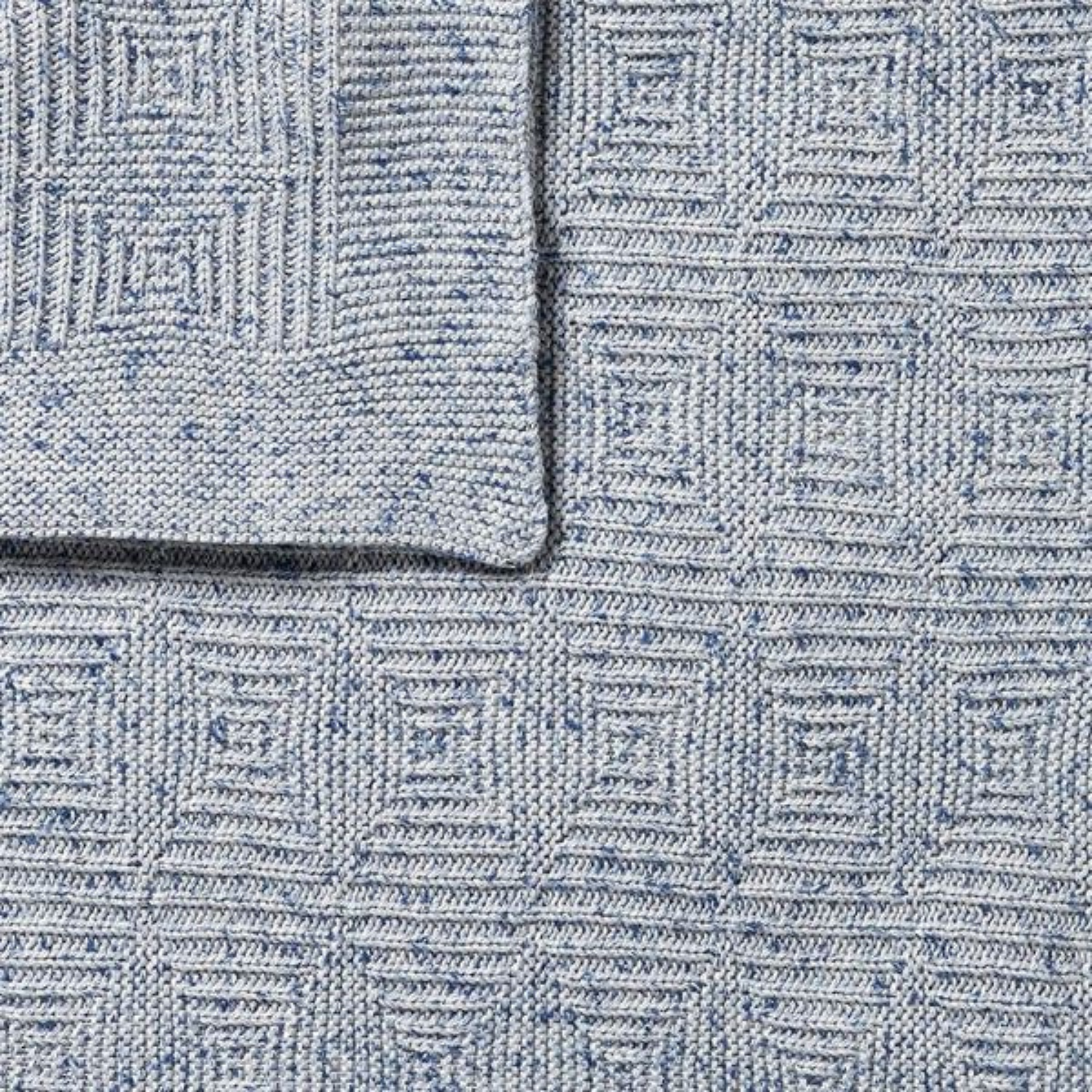 Wilson &amp; Frenchy Knitted Jacquard Blanket - Rain Drop Fleck
