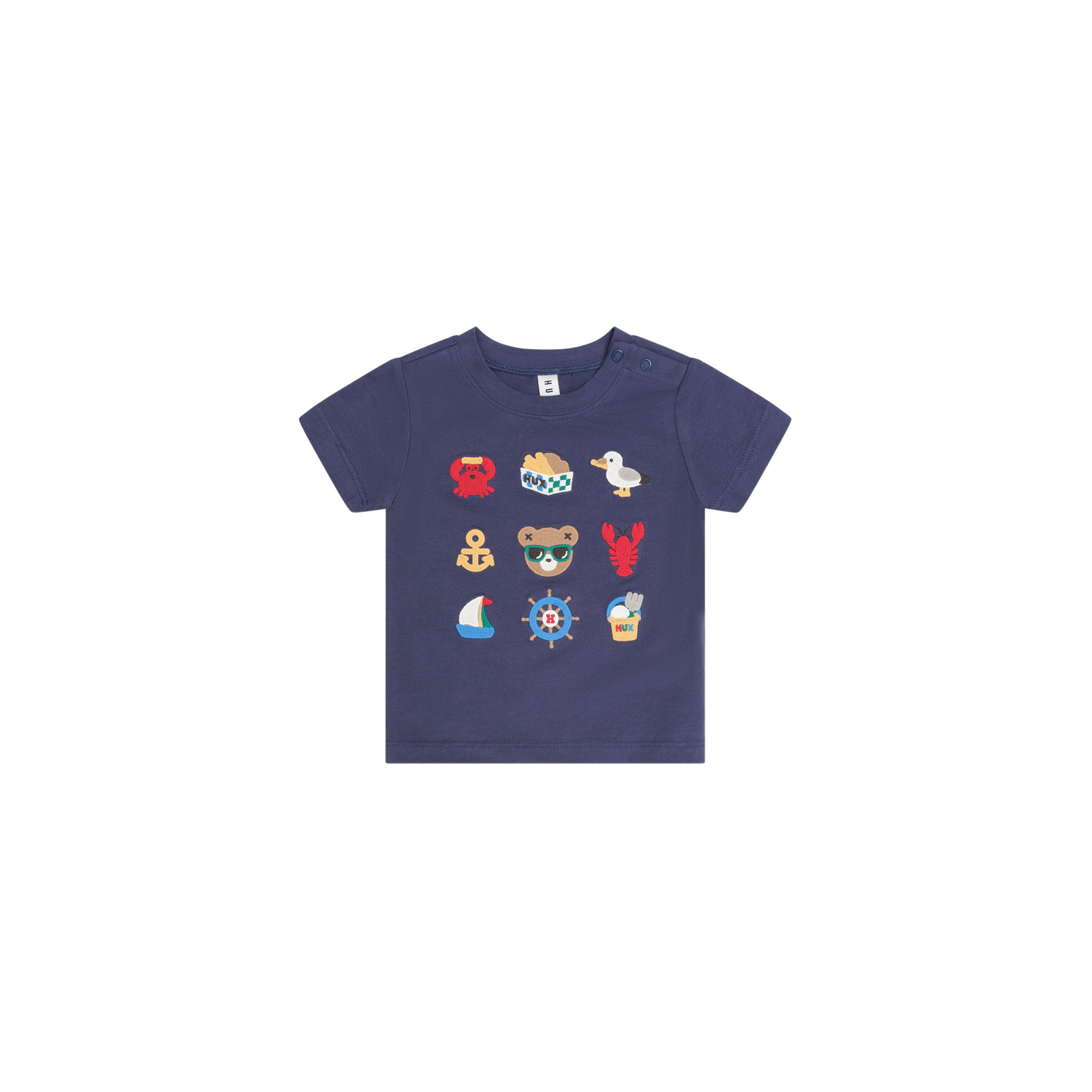 Huxbaby 9 Nautical Emb Tee - Ink