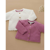 Purebaby Scalloped Cardigan - Lavender Melange