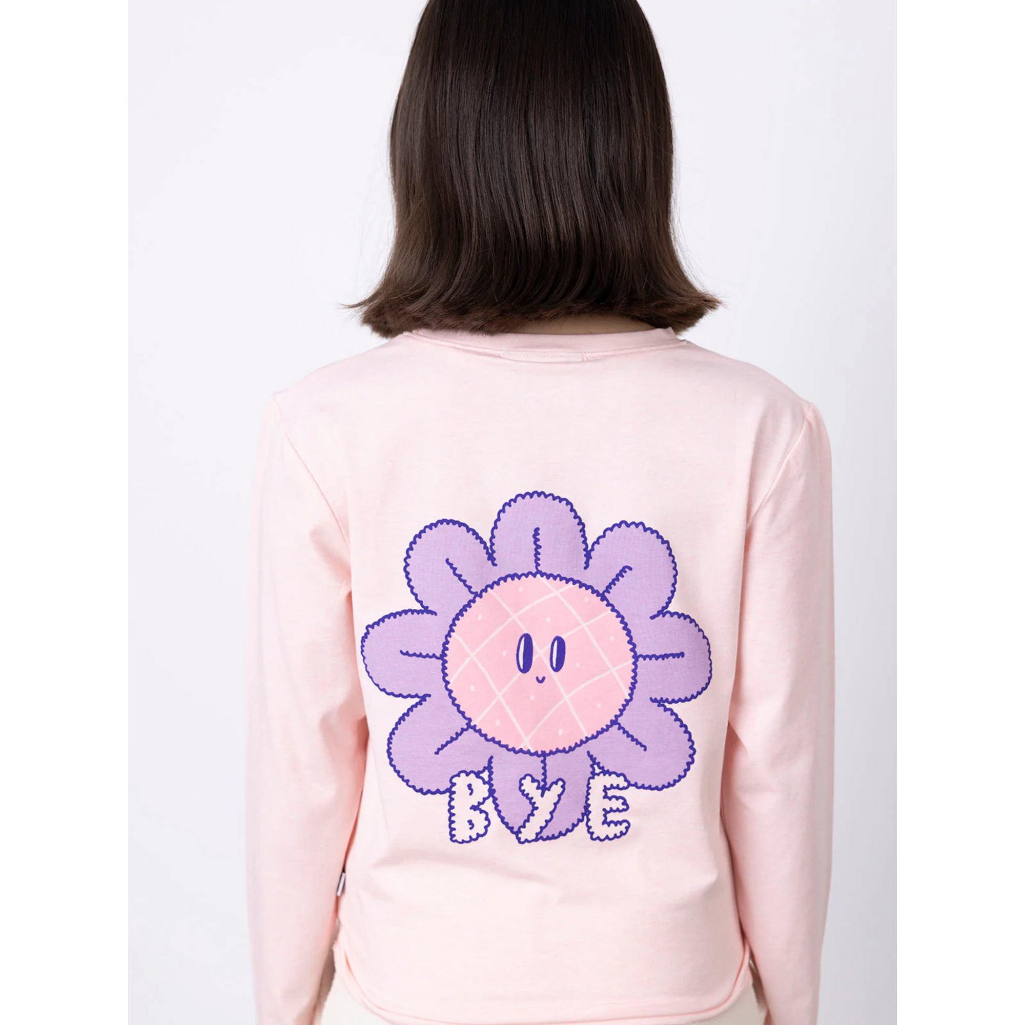 Minti Hello Bye Flower Tee - Pink Marle