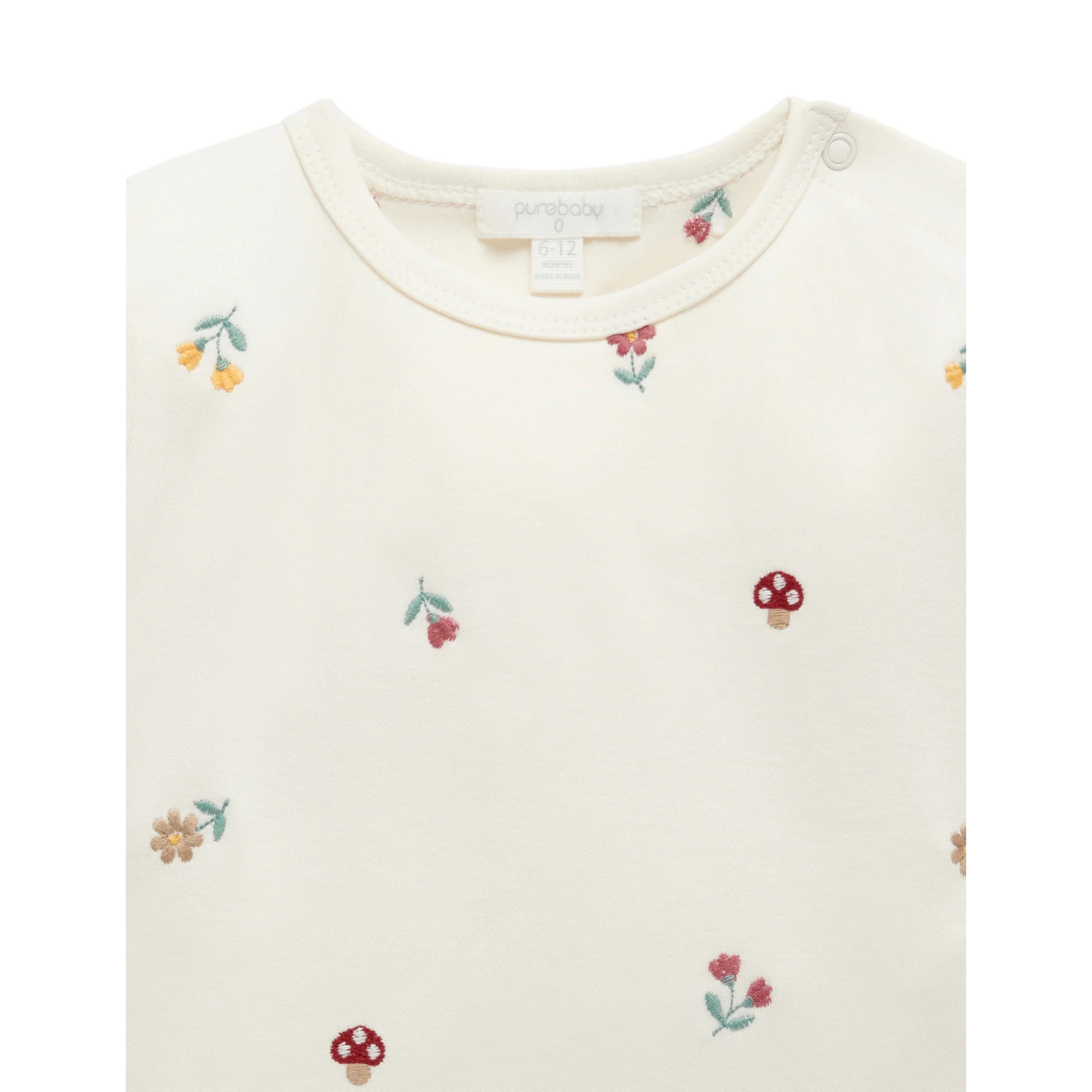 Purebaby Broderie Layering Top - Forest Broderie