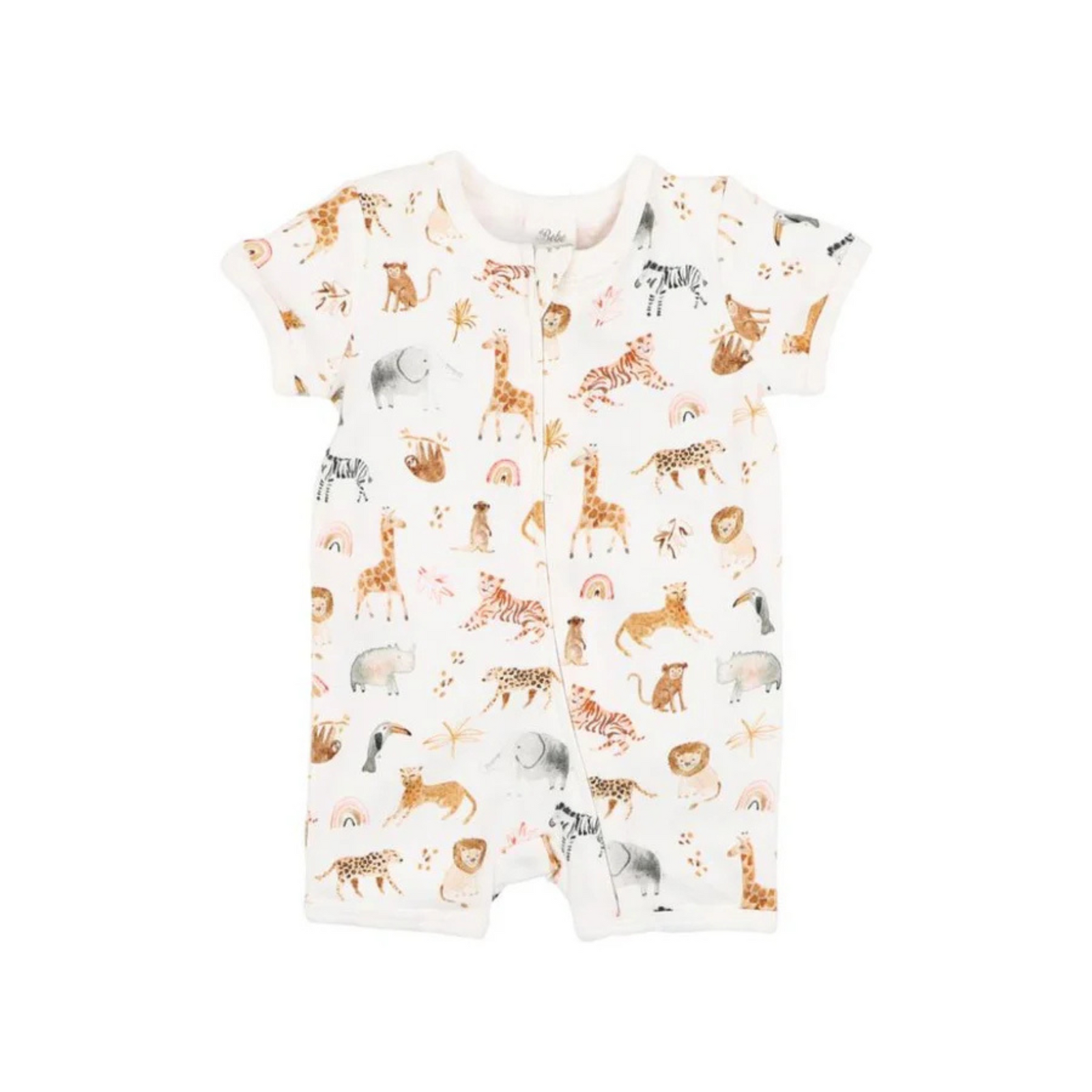 Bebe Billie Organic Ss Zipsuit - Billie Print