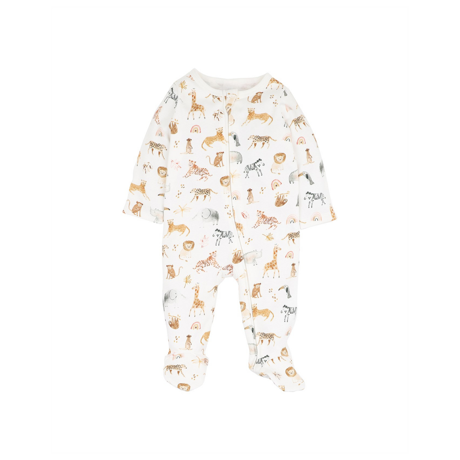Bebe Billie Organic Ls Zipsuit - Billie Print