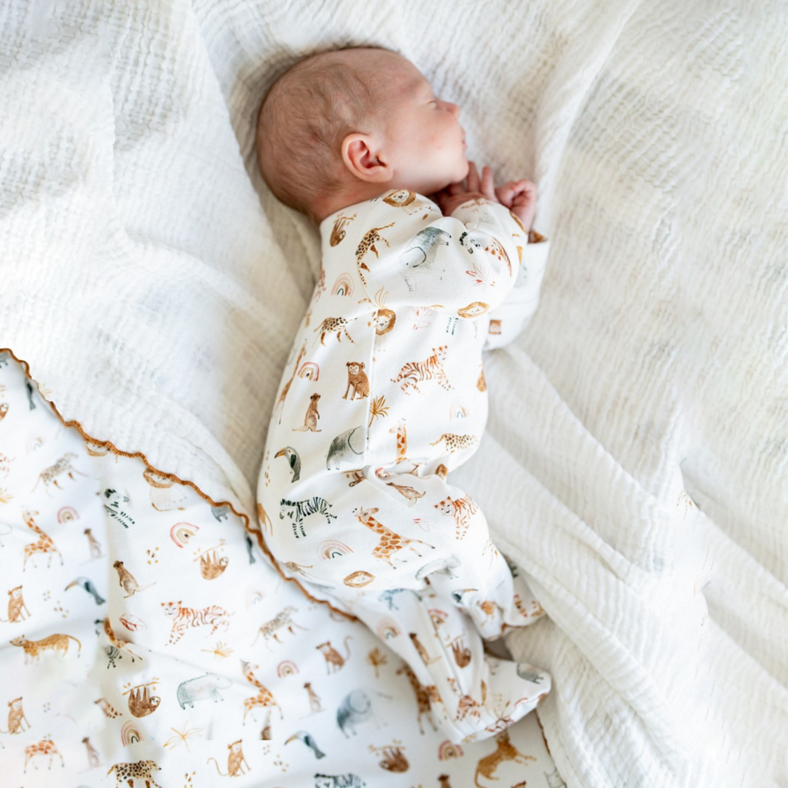 Bebe Billie Organic Ls Zipsuit - Billie Print