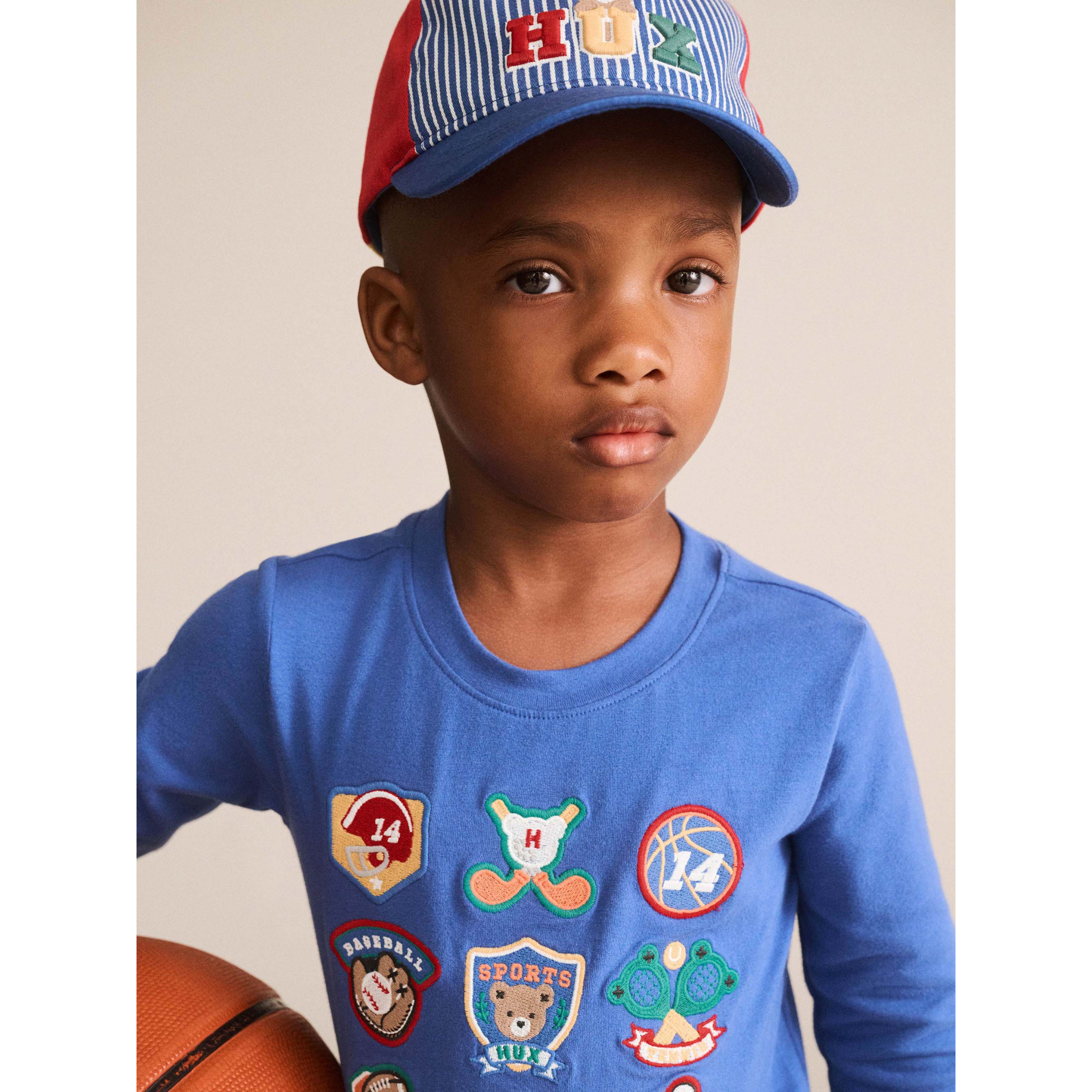 Huxbaby Vintage Sport Hux Embroidered Tee - Cobalt