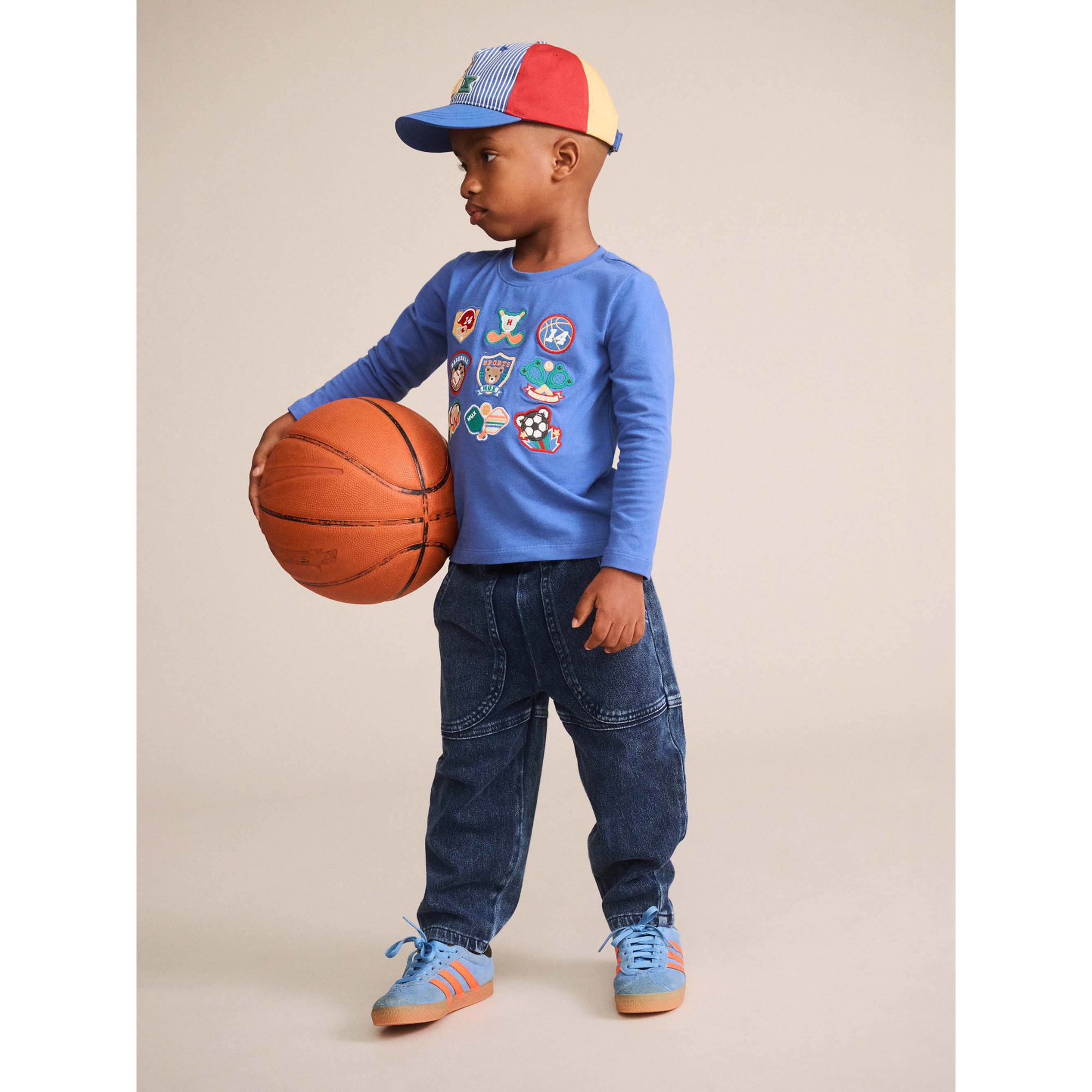 Huxbaby Vintage Sport Hux Embroidered Tee - Cobalt