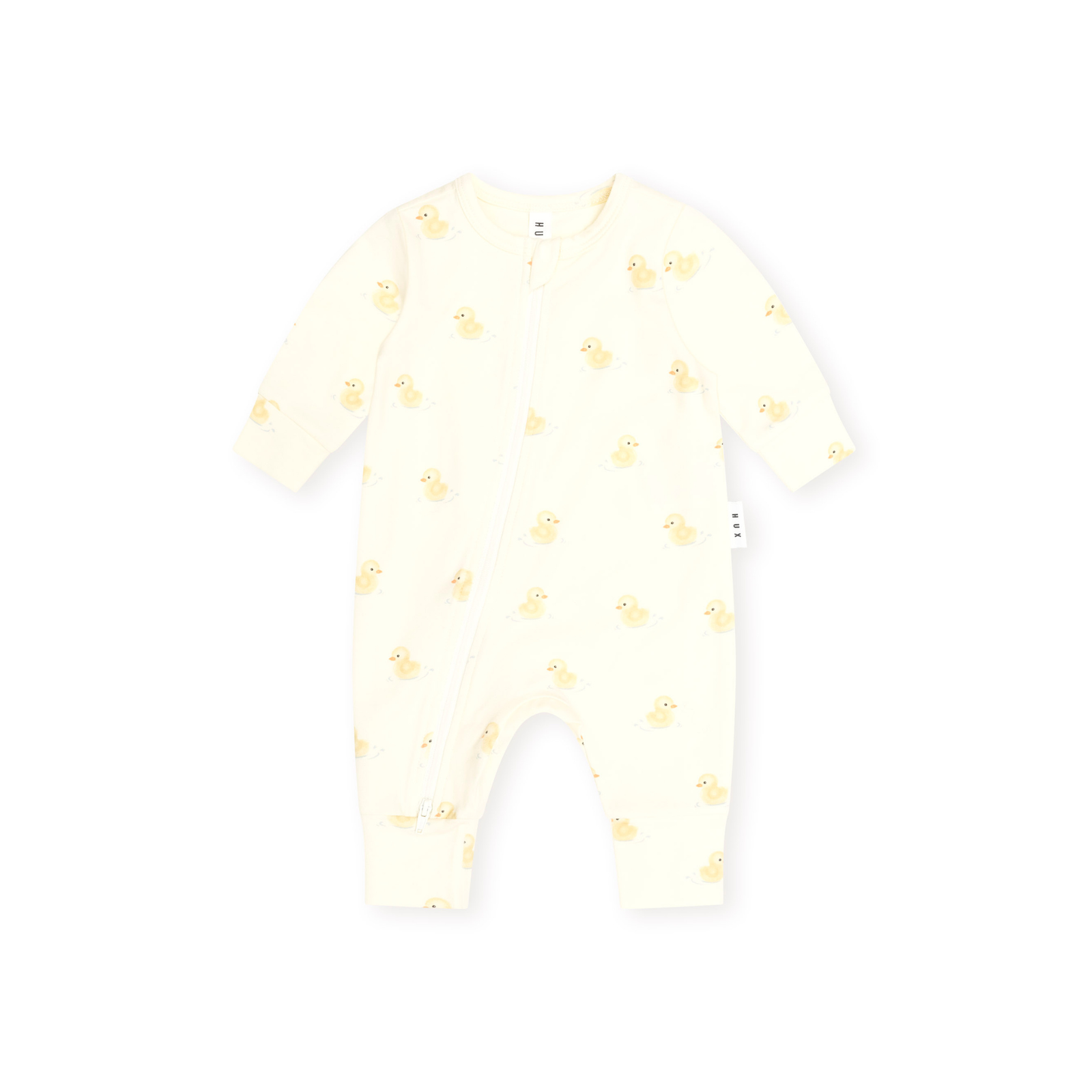 Huxbaby Rubber Ducky ZIP Romper - Butter