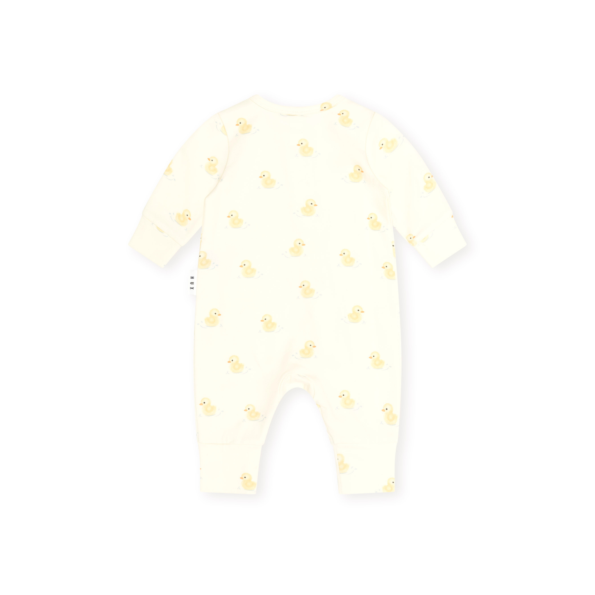Huxbaby Rubber Ducky ZIP Romper - Butter