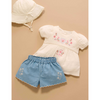 Purebaby Scalloped Denim Shorts - Faded Denim