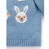 Purebaby Bunny Friends Jumper - Bluestone  Melange