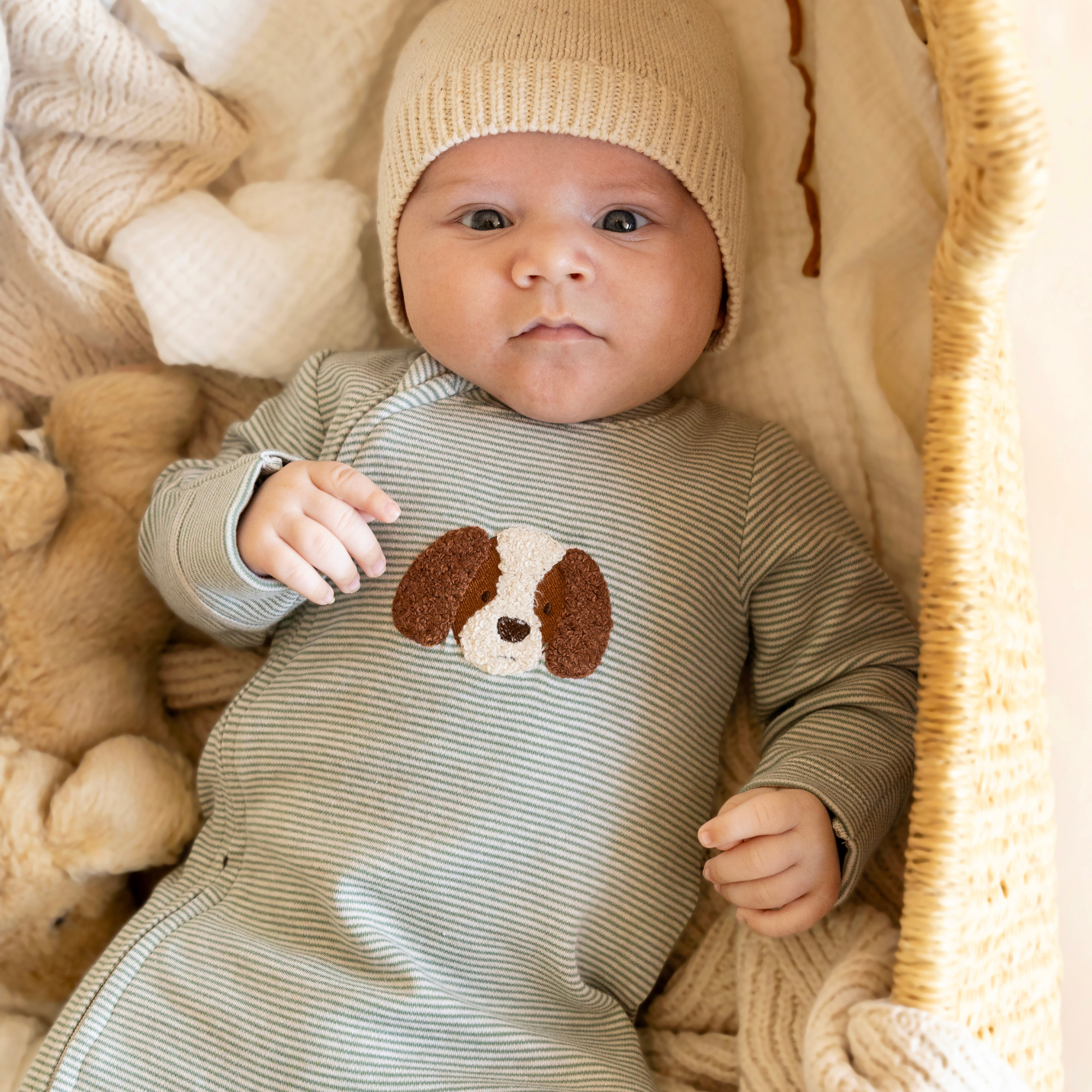 Bebe Otto Stripe Organic Long Sleeve Zipsuit - Otto Stripe