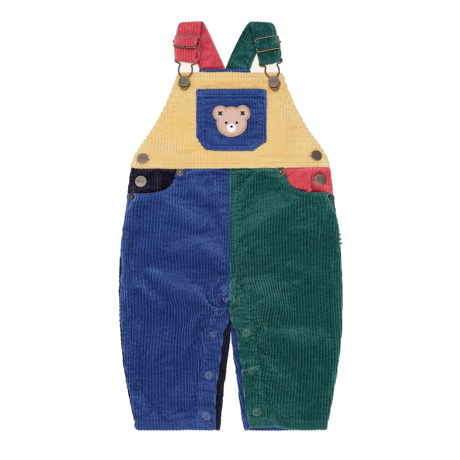 Huxbaby Colour Block Cord Overalls