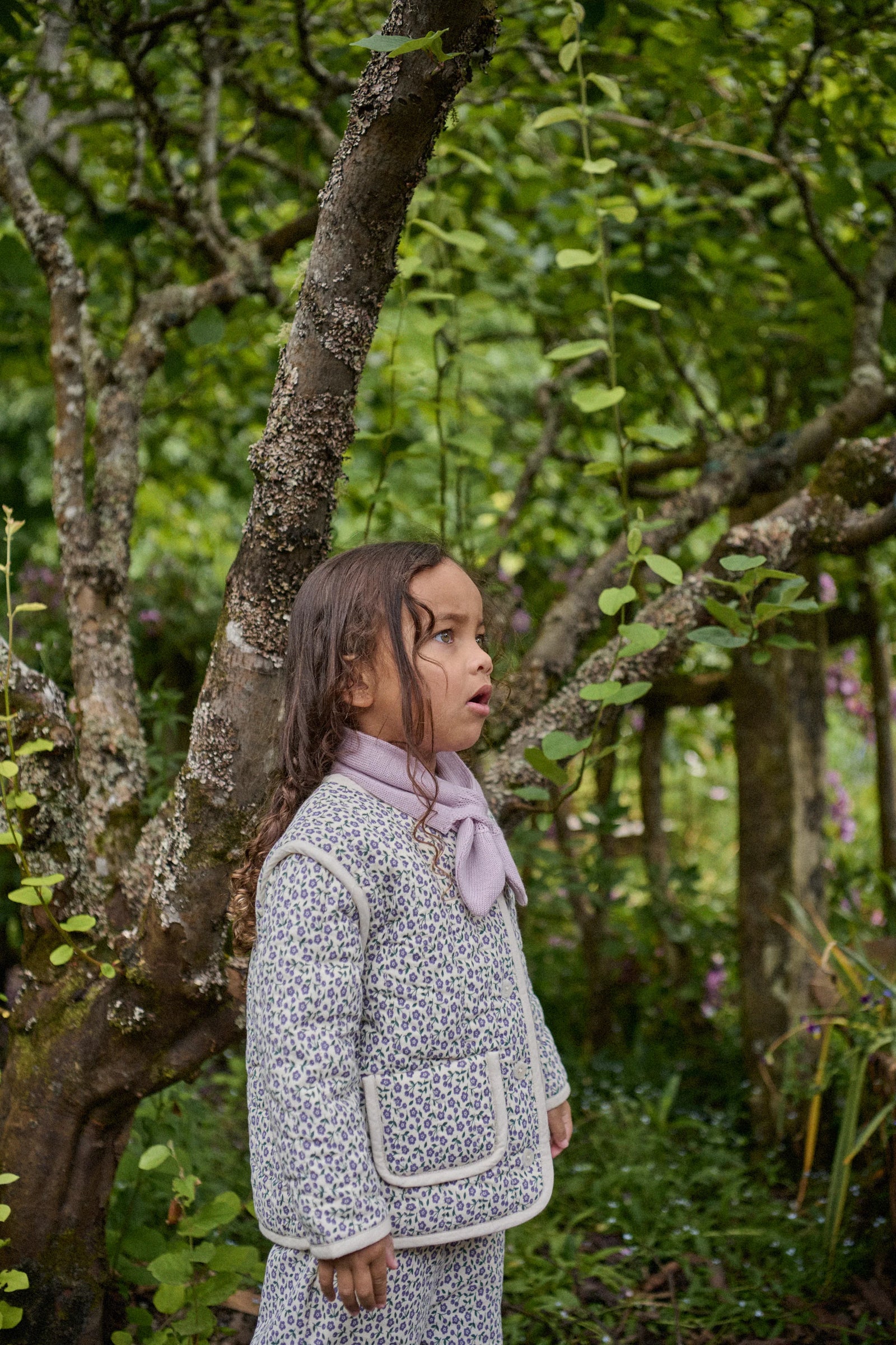 Nature Baby Edith Quilted Jacket - Briarwood Heron Print