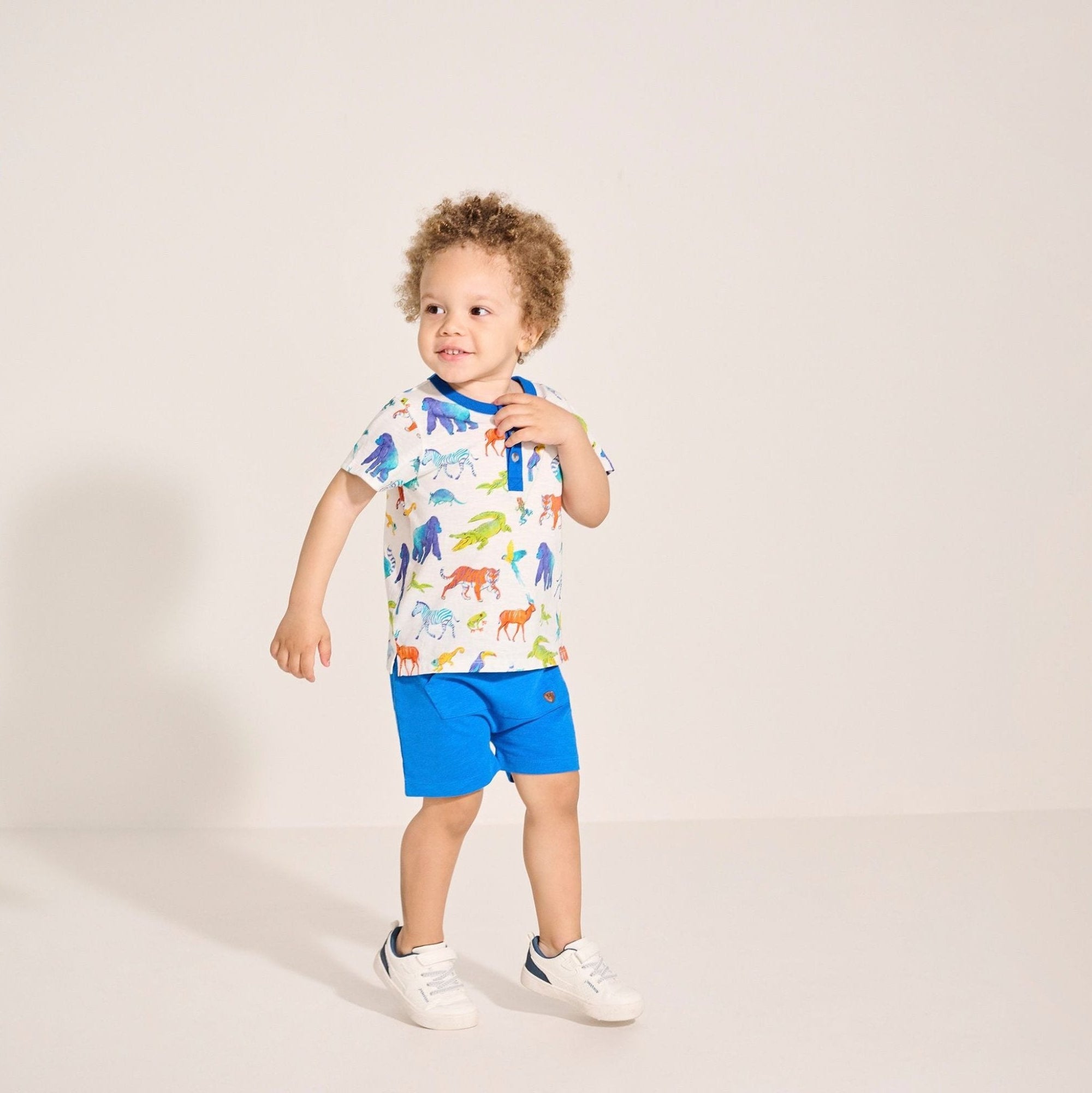 Hatley Painted Jungle Henley - White