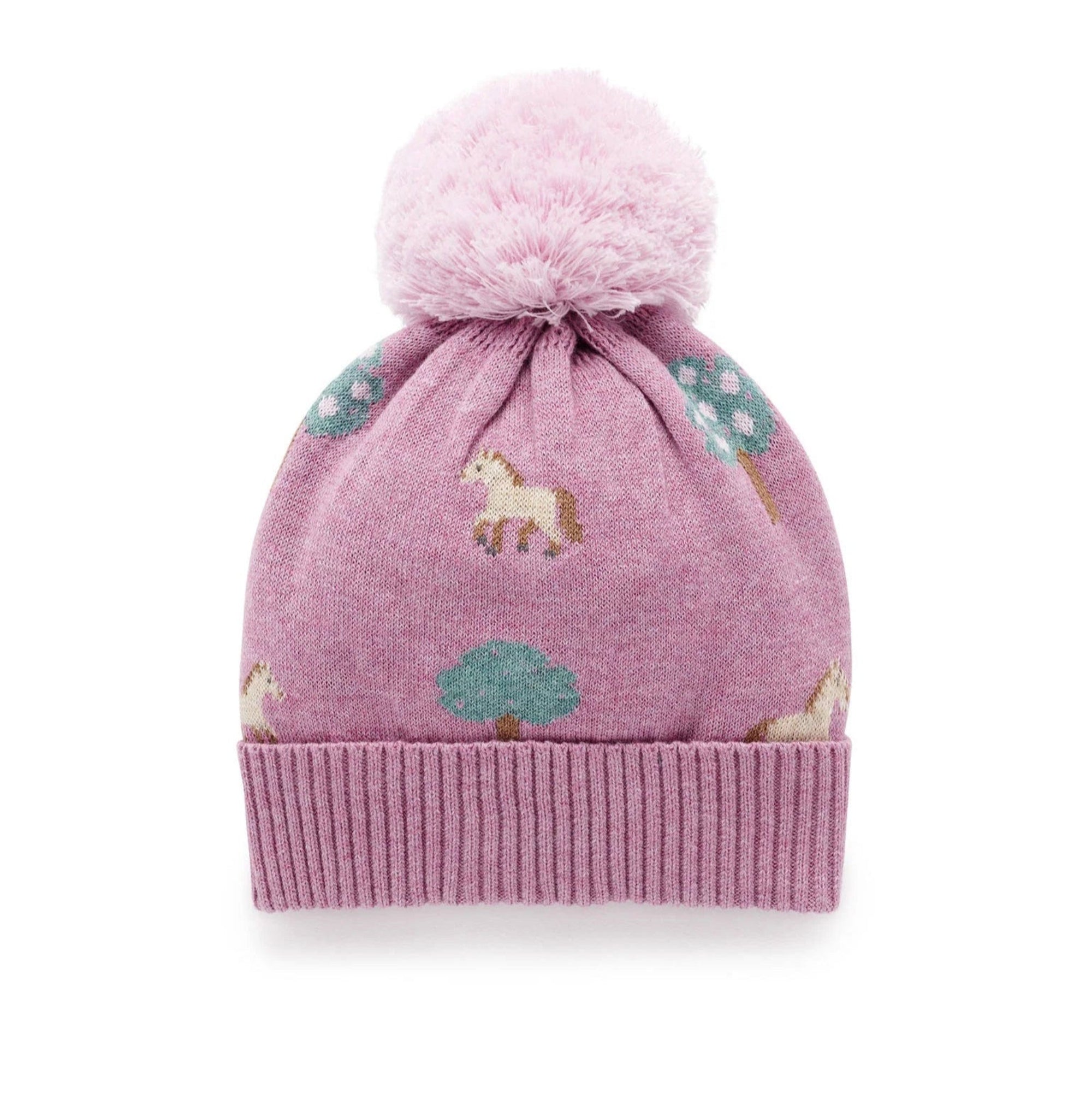 Purebaby On The Farm Beanie - Orchard Jacquard