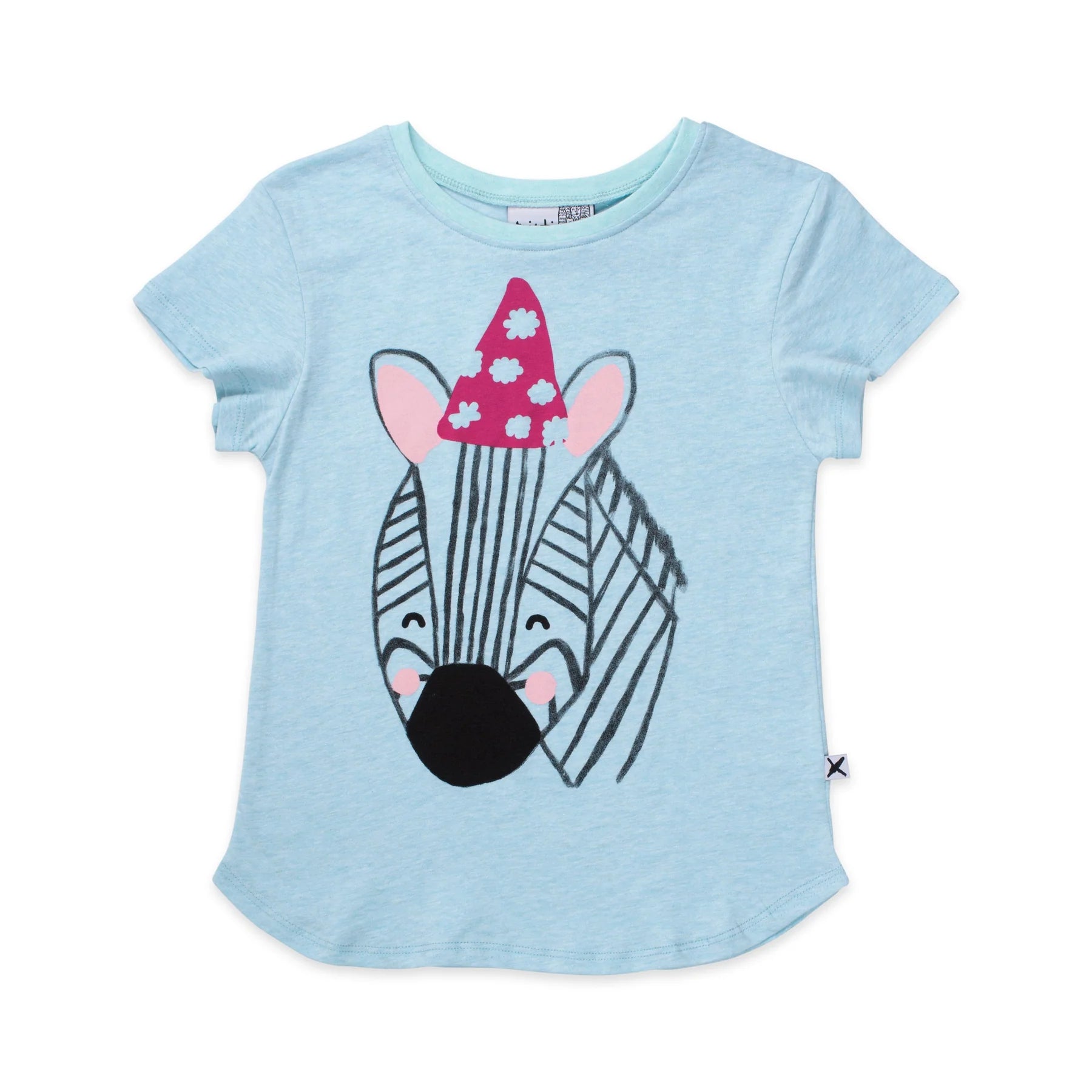 Minti Party Zebra Tee Green Marle