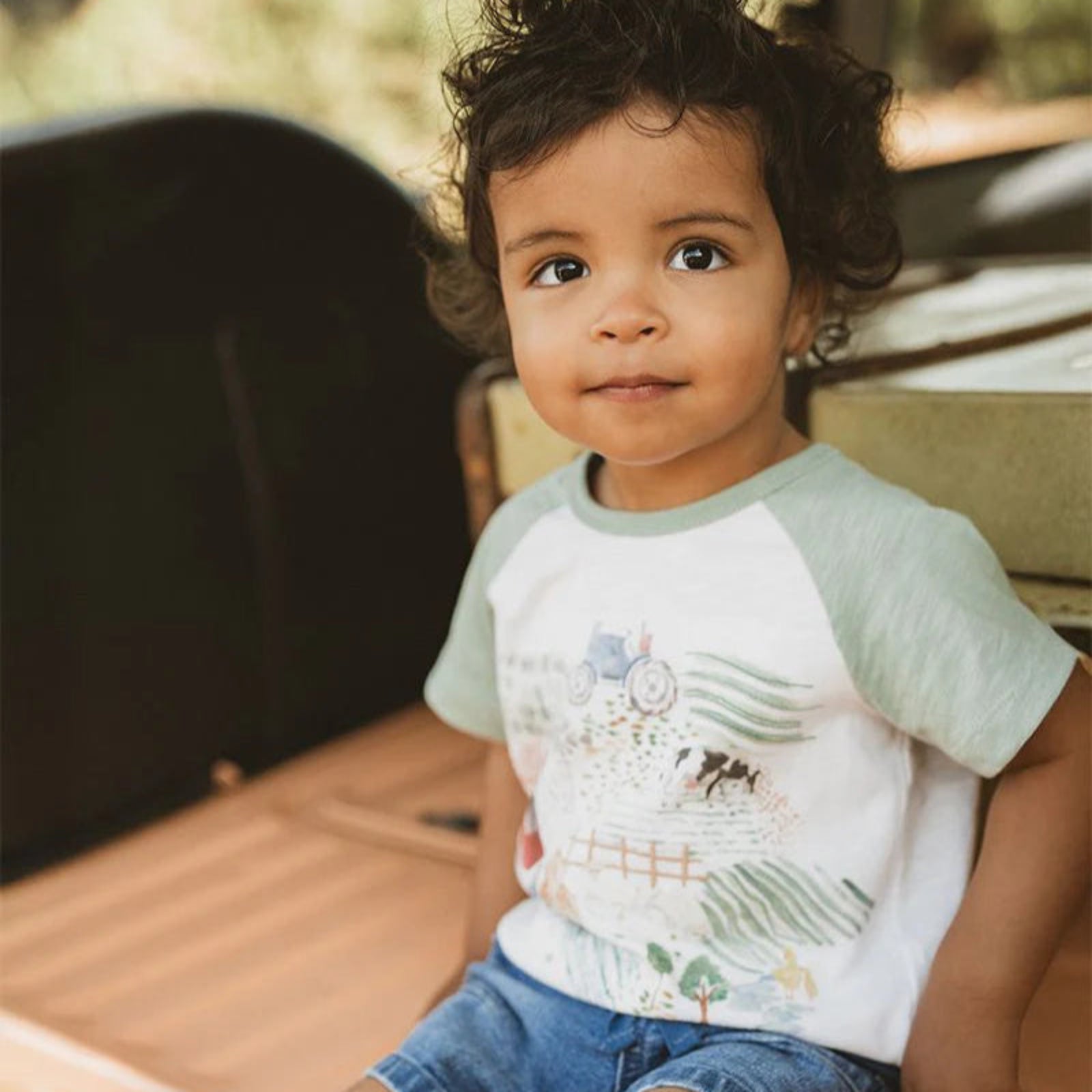 Bebe Clayton Farm Scene Tee