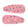 Goody Gumdrops Multi Small Polka Small Snaps - Navy and Pink