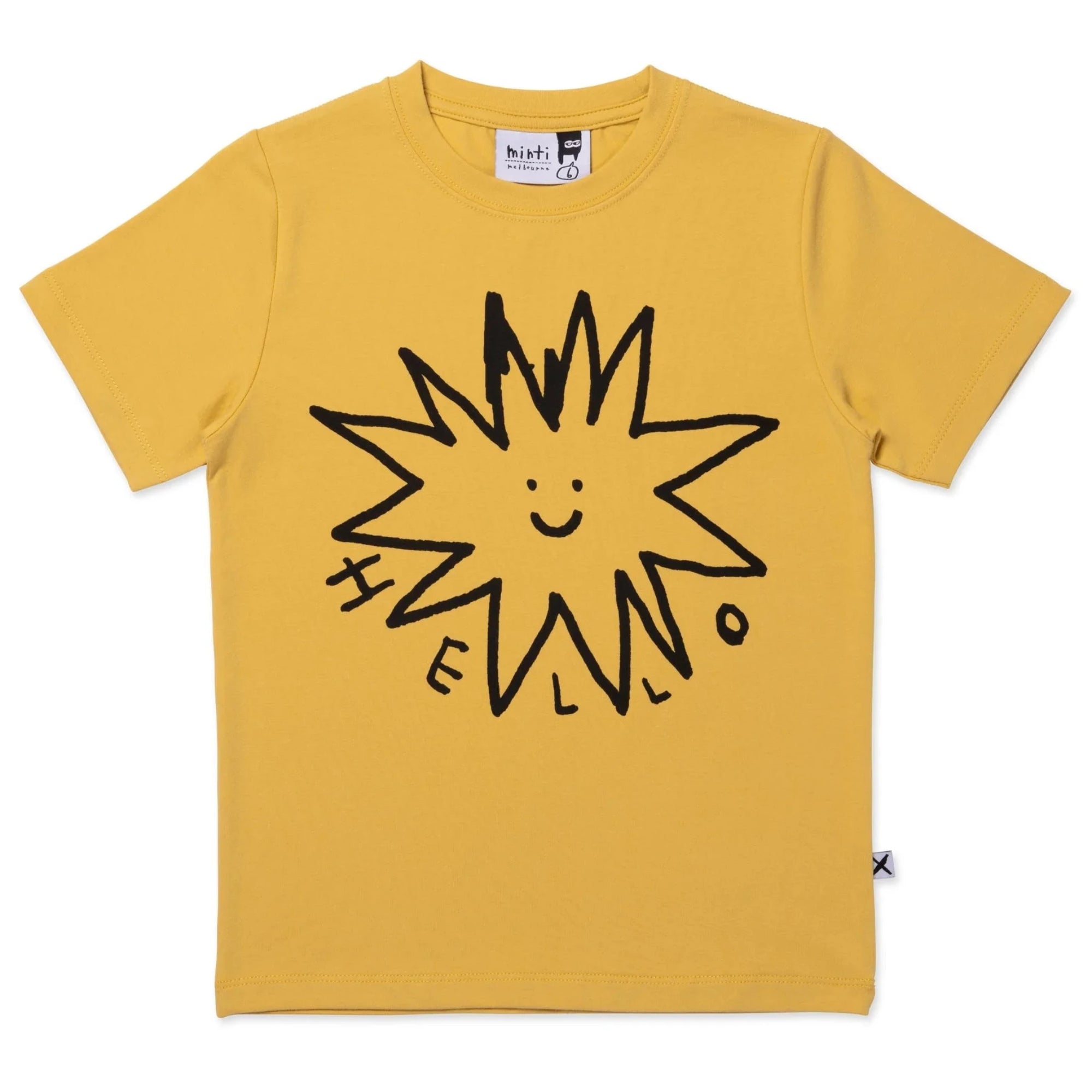 Minti Hello Star Tee - Dull Yellow