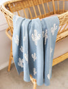 Alimrose Cactus Baby Blanket - Blue