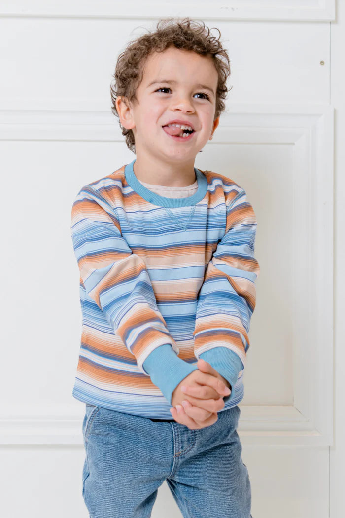 Milky Ombre Stripe Fleece Sweat