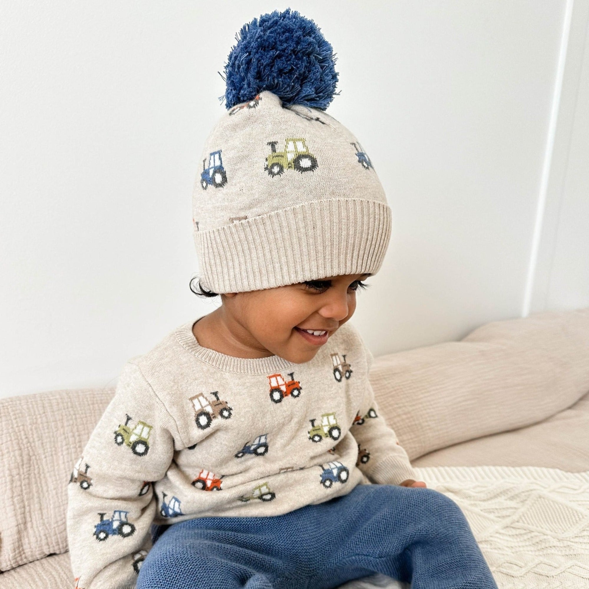 Purebaby Tractor Jacquard Jumper