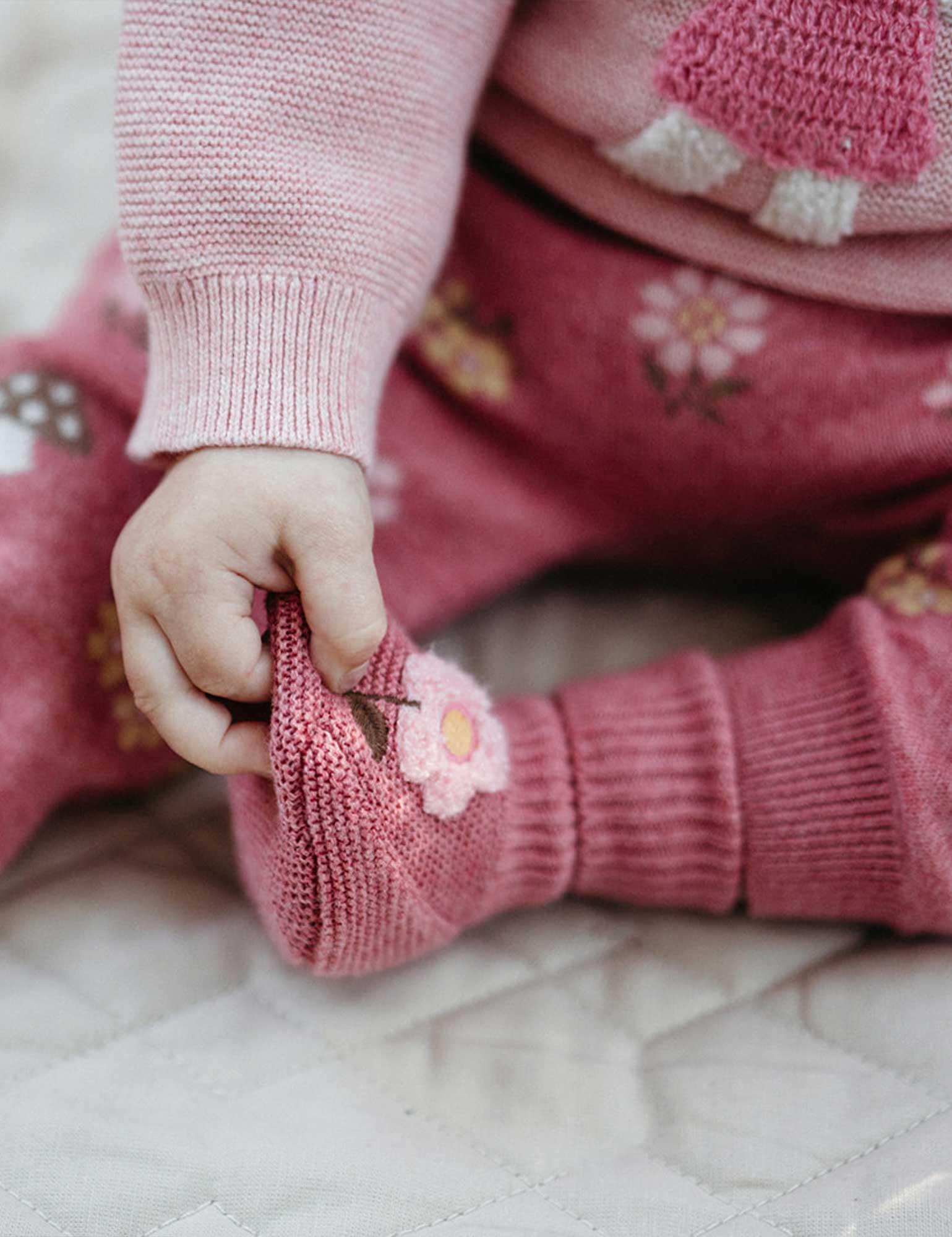 Purebaby Magical Forest Knitted Bootie - Lilly Pilly