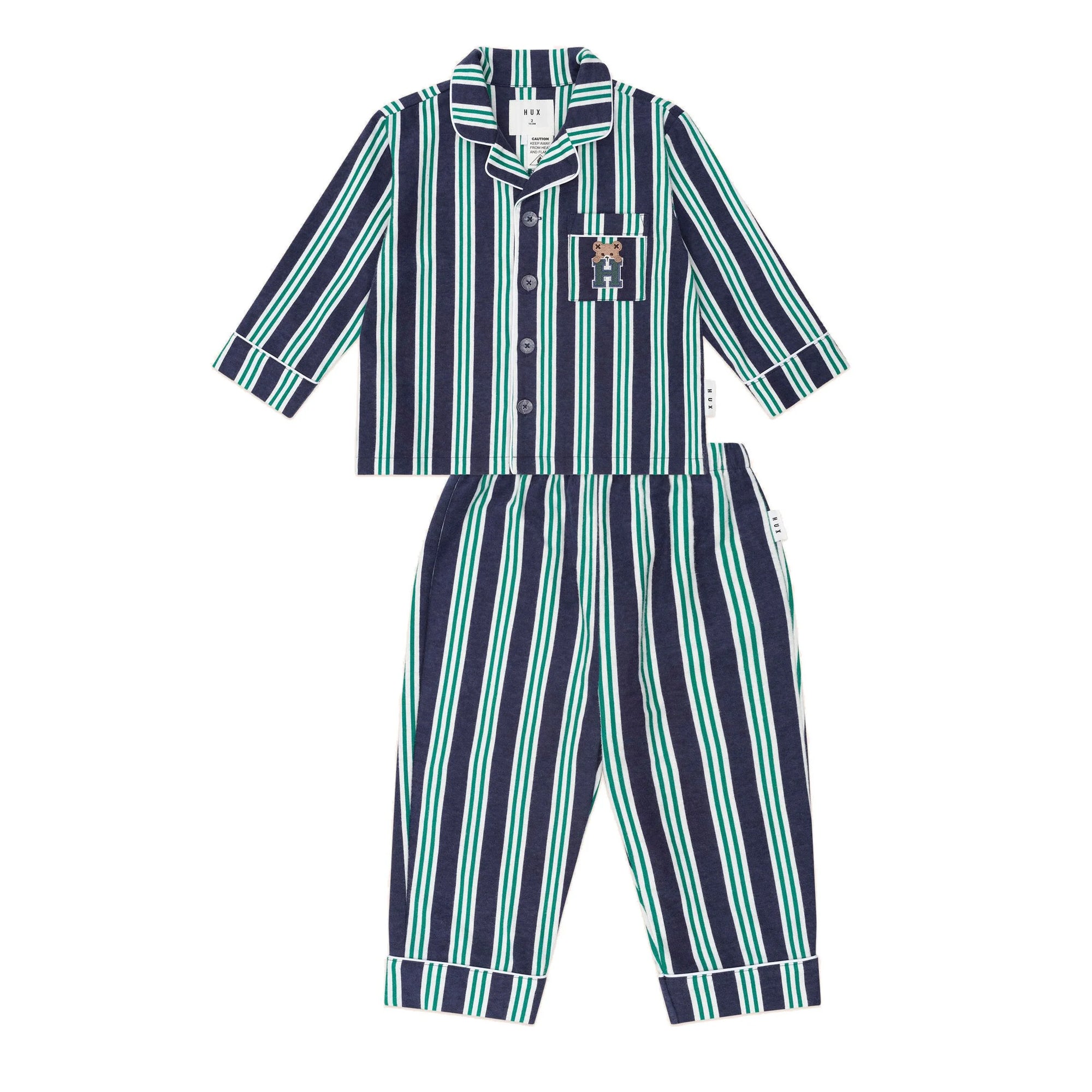 Huxbaby Classic Stripe Flannel Pj Set