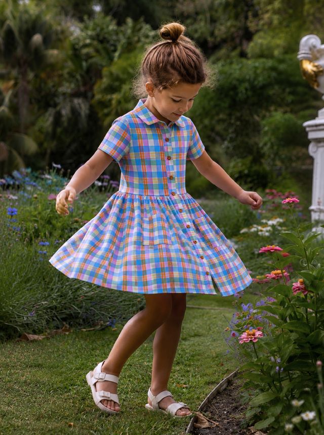 Milky Carnival Check Dress