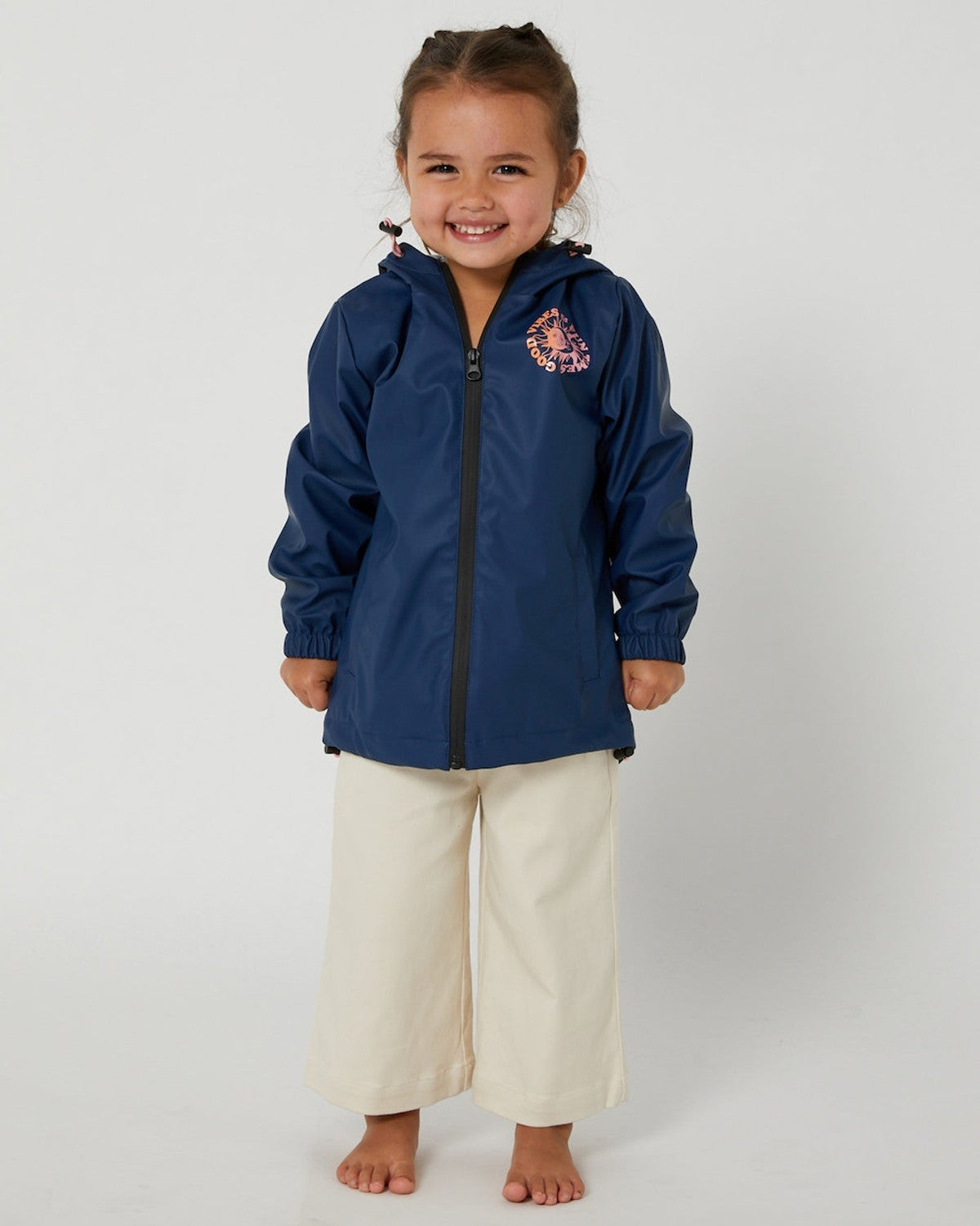 Alphabet Soup Balance Raincoat - Navy