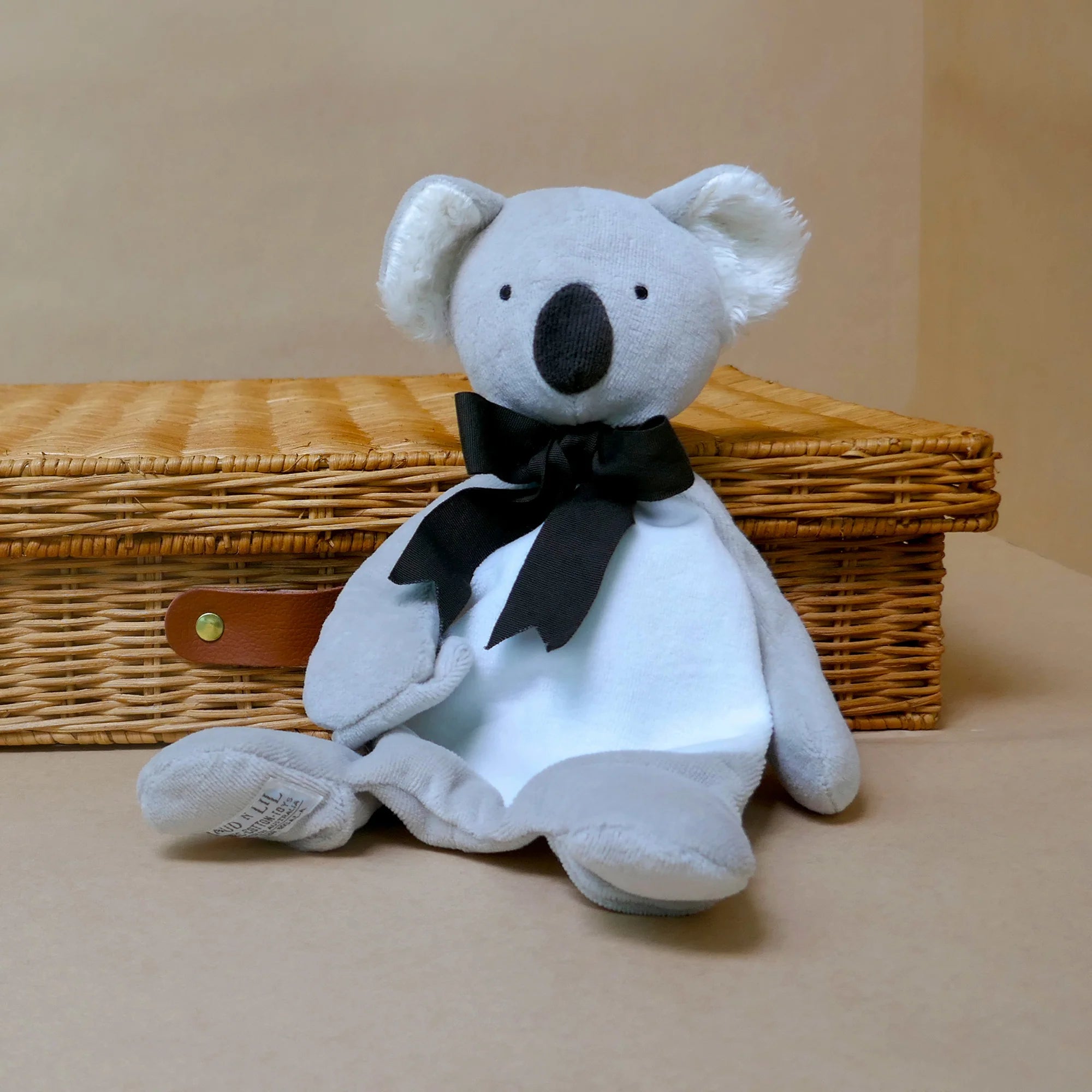 Maud n Lil Classic Organic Cotton Koala Comforter Toy - Ash Grey