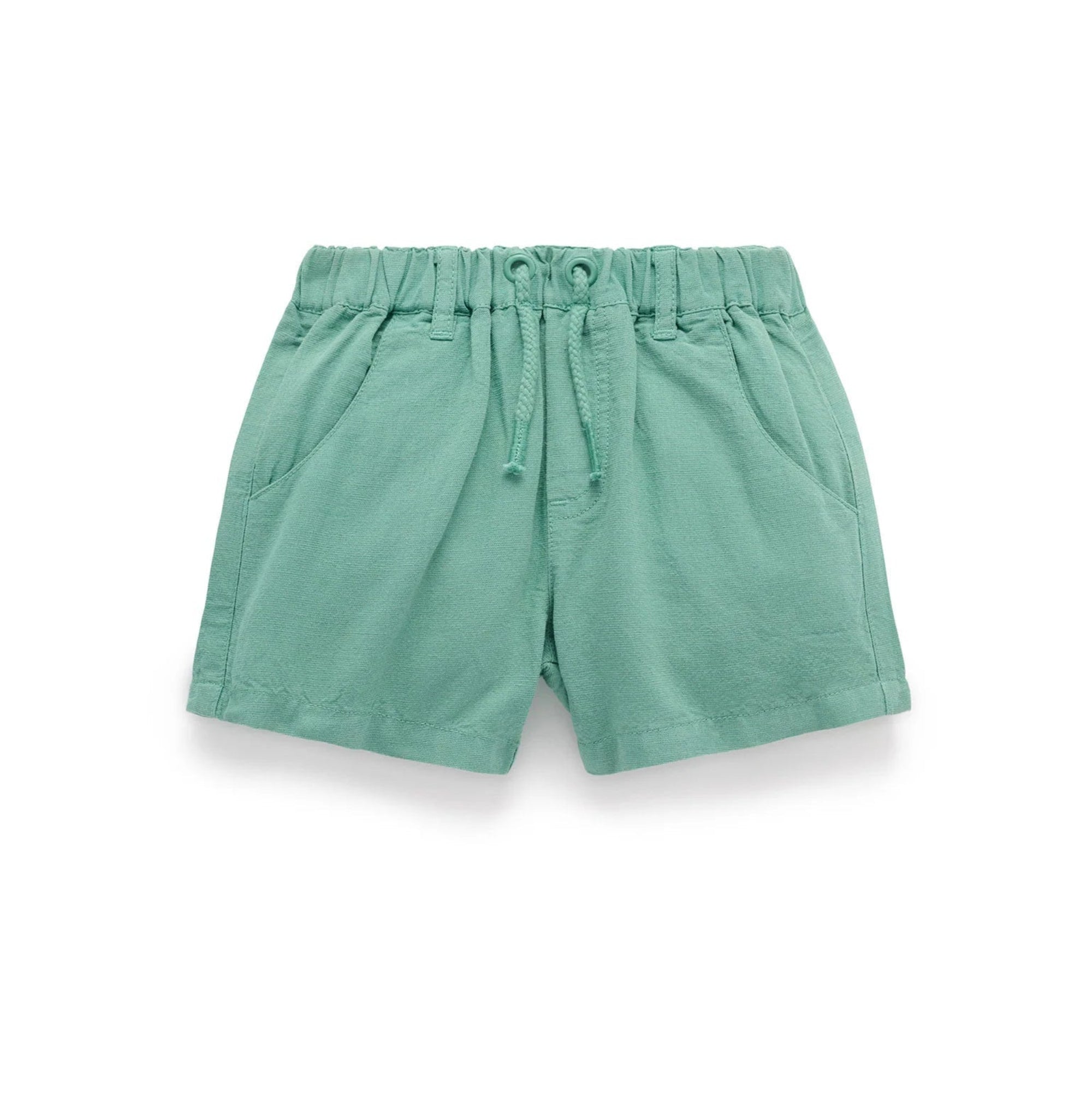 Purebaby Linen Blend Shorts - Iguana