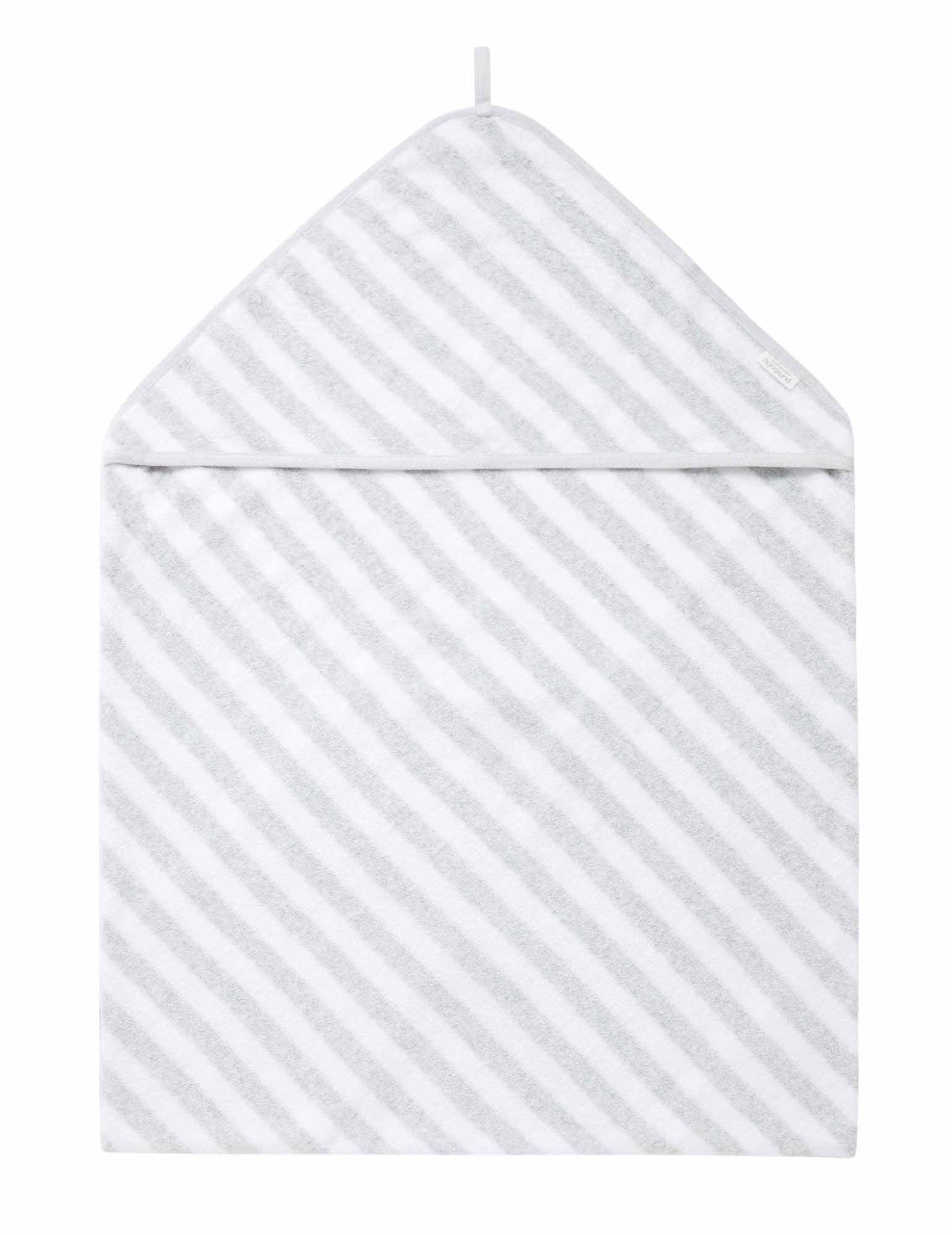 Purebaby  Hooded Towel - Grey Stripe