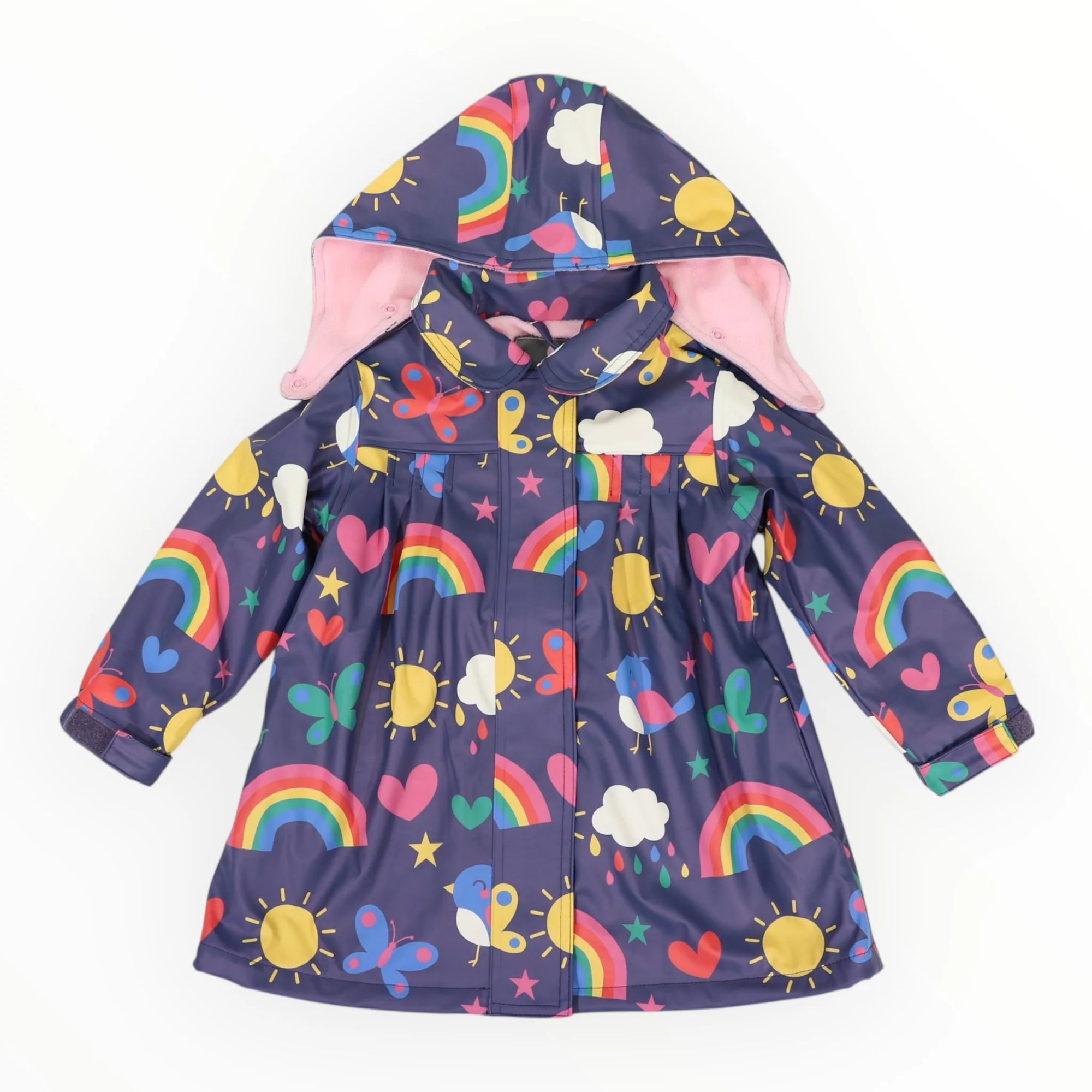 Korango Spring Rainbow Raincoat - Navy