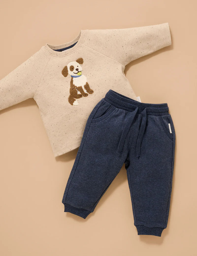 Doggy Thick Long Sleeve Tee - Oatmeal Neppy