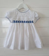 Smox Rox Mackenzie Dress - White and Azure Blue