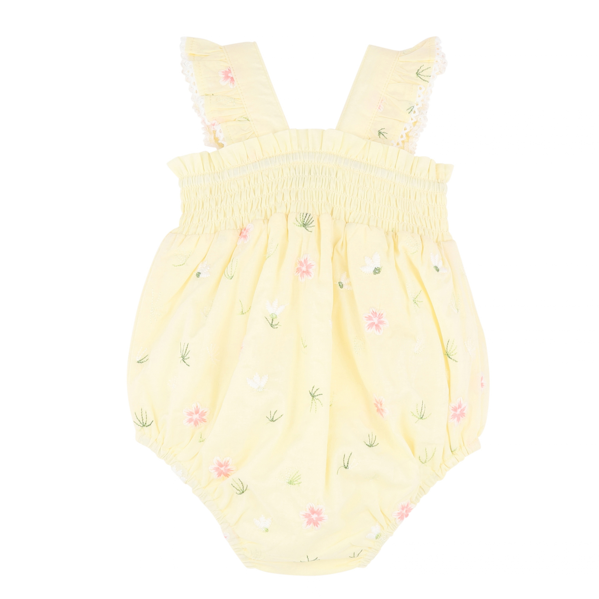 Bébé Pia All Over Embroidery Bodysuit - Lemon