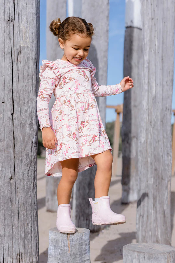 Milky Rowdy Rider Dress - Lotus Pink