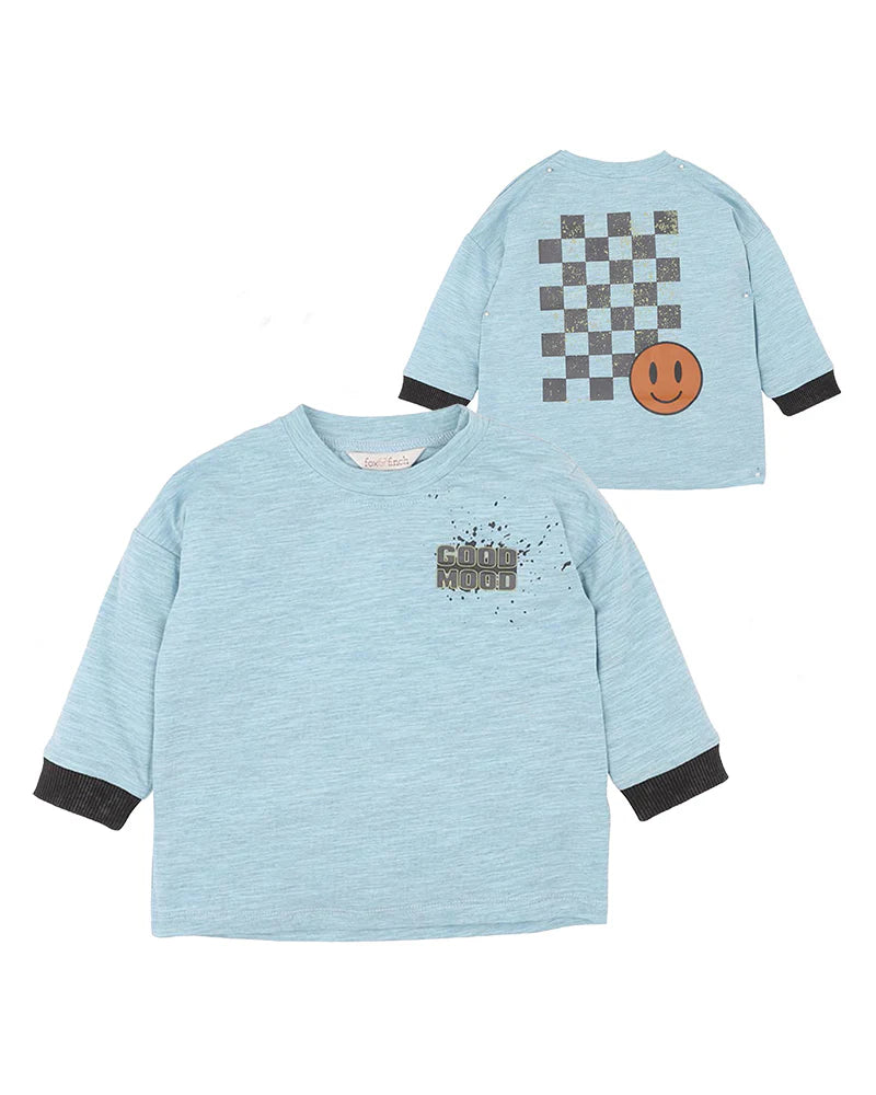 Fox &amp; Finch Outback Adventure Smile Long Sleeve Tee - Space Blue