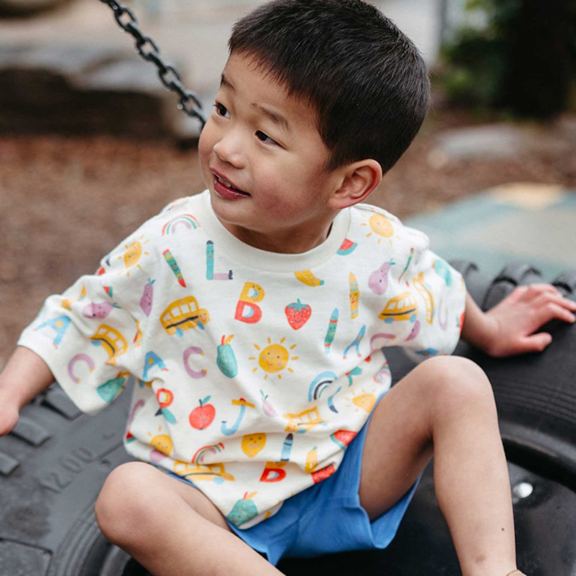 Purebaby Alphabet Relaxed Tee