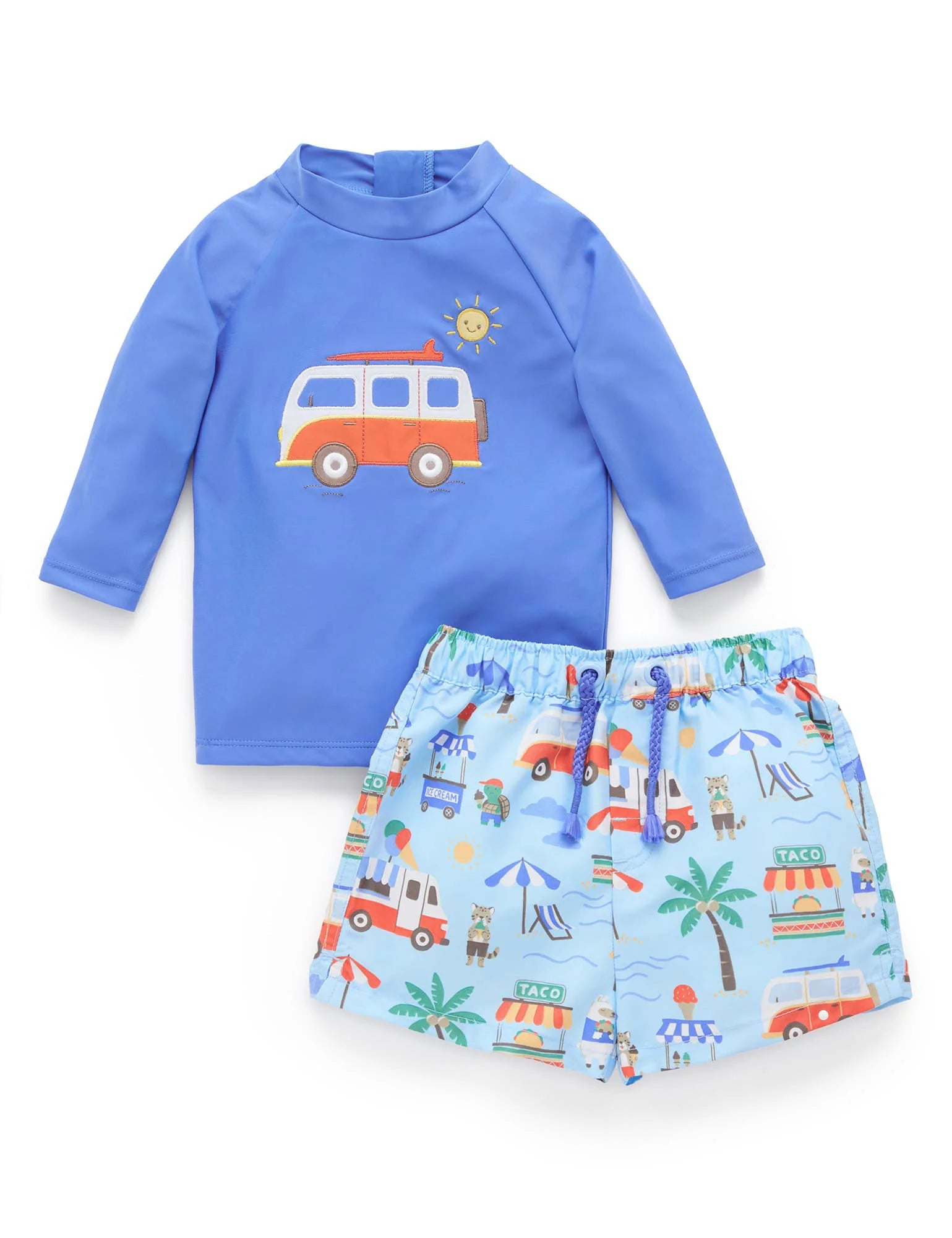 Purbaby Cancun Board Short & Rashie Set